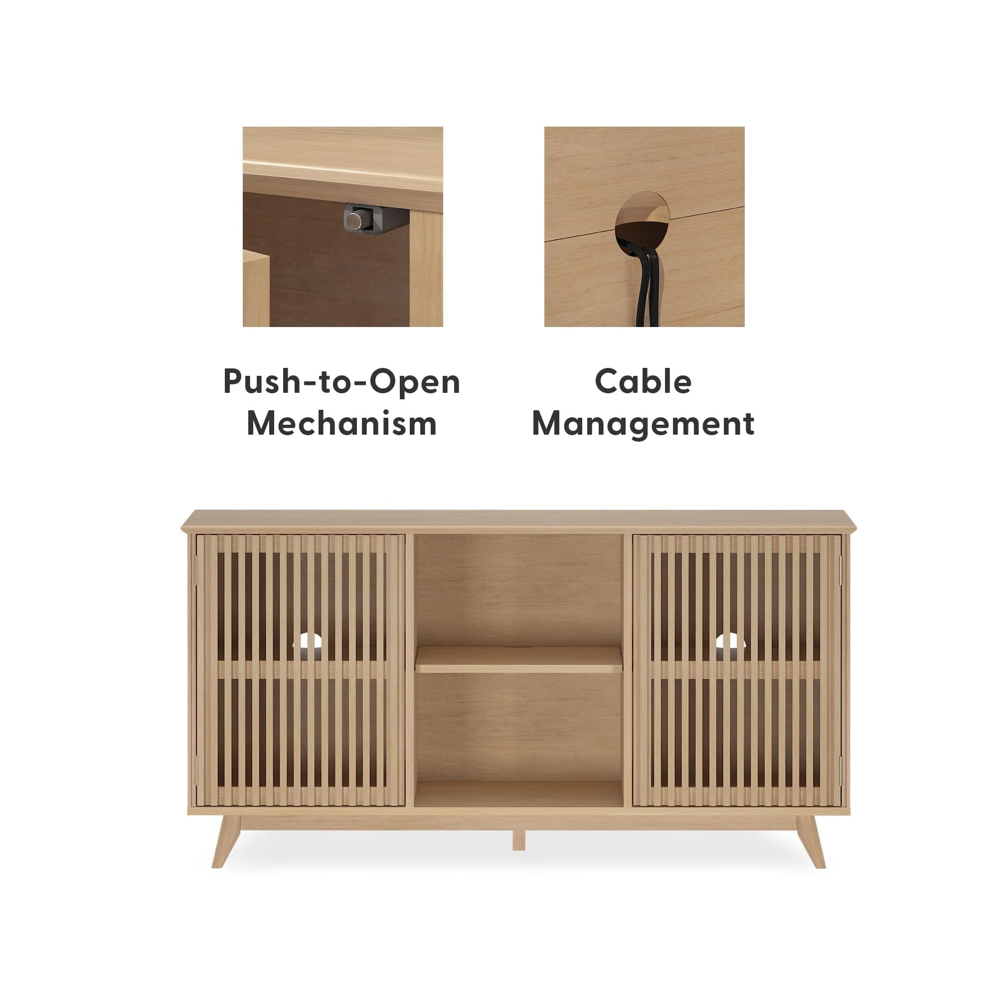Mid-Century Modern 2-Door Sideboard - 59" - Image 15