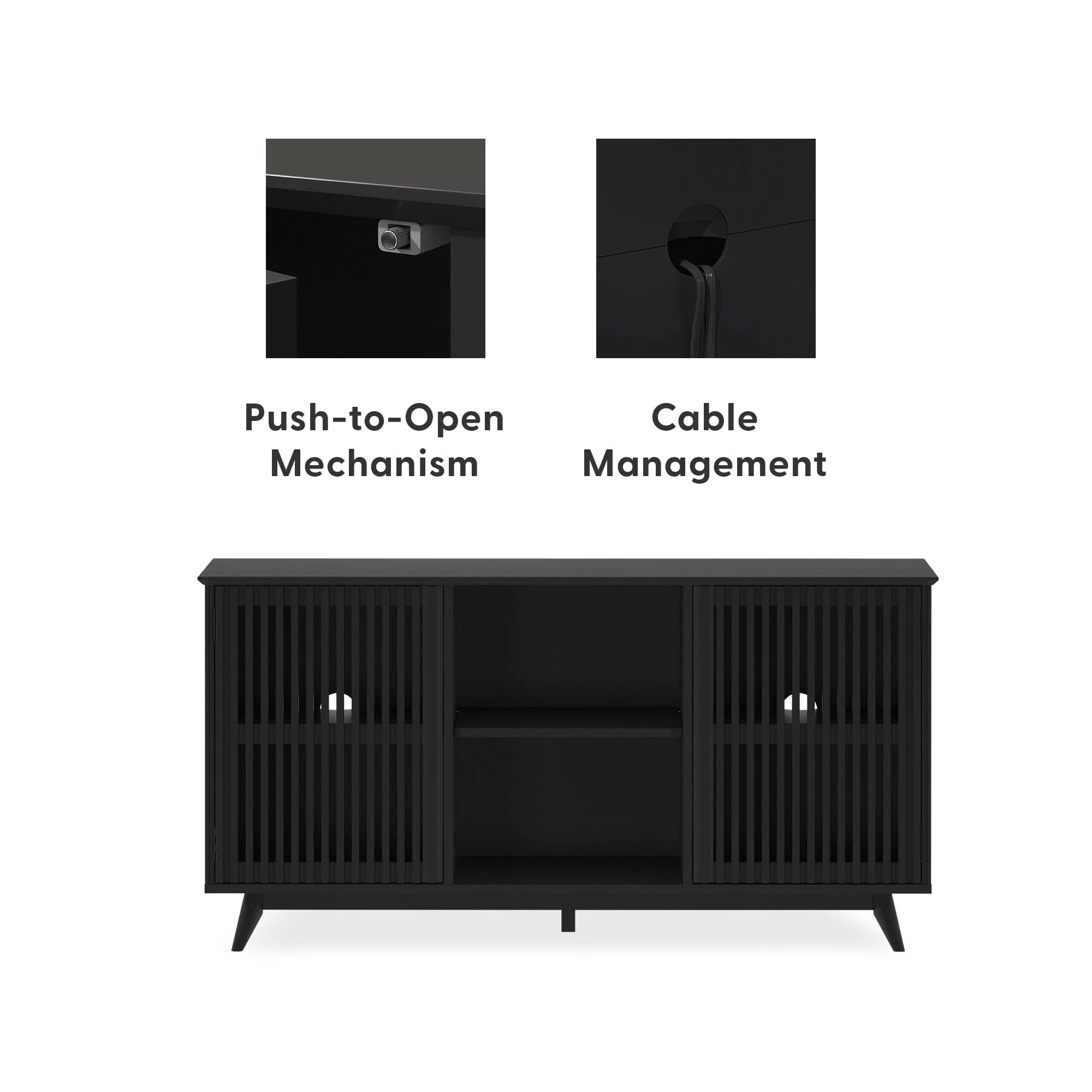 Mid-Century Modern 2-Door Sideboard - 59" - Image 16