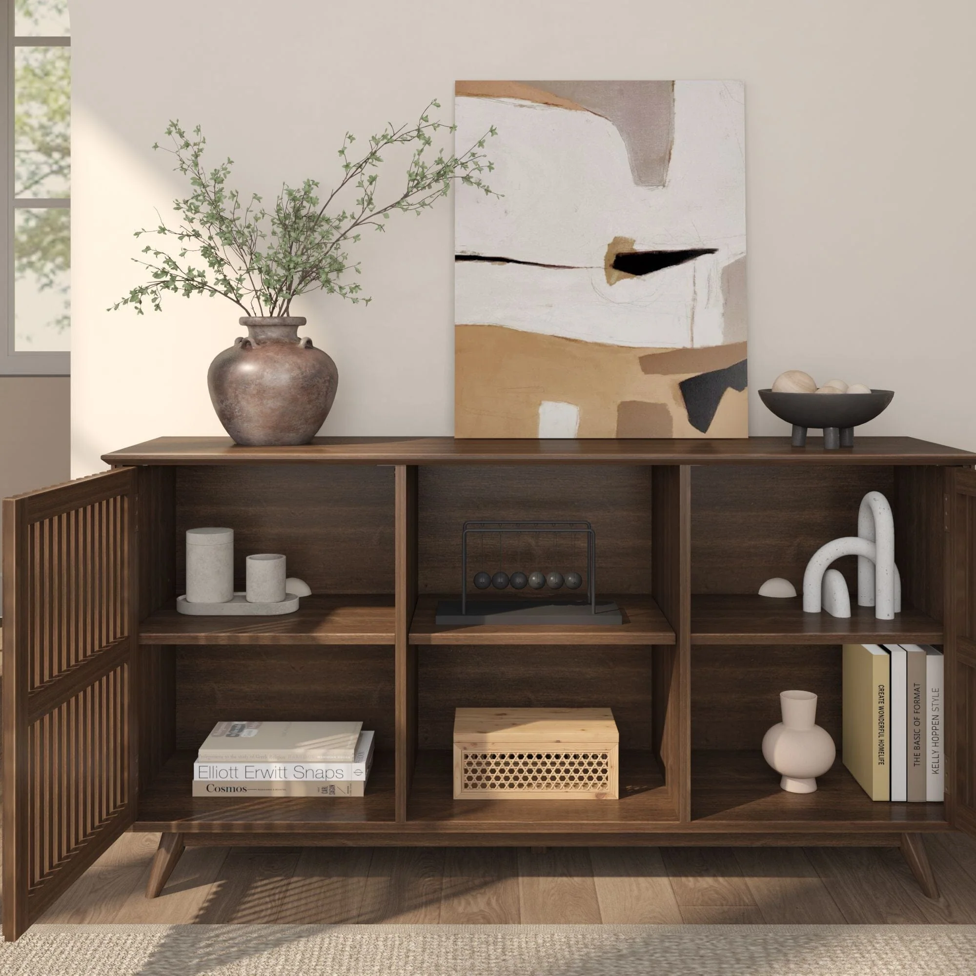 Mid-Century Modern 2-Door Sideboard - 59" - Image 18