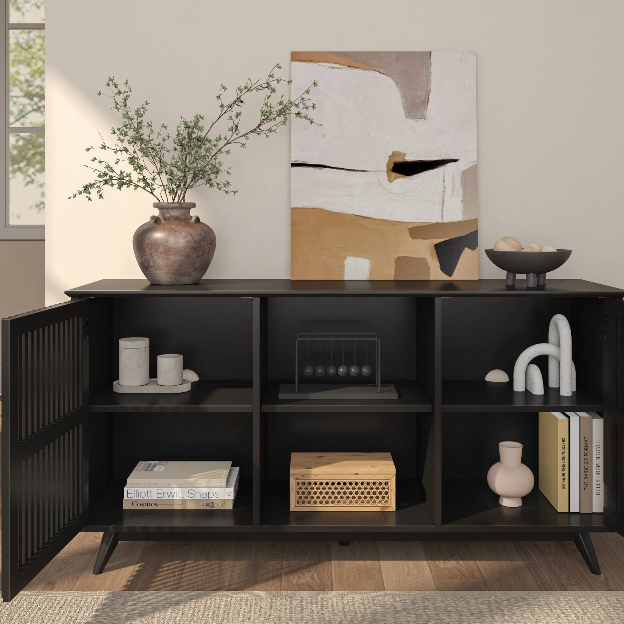Mid-Century Modern 2-Door Sideboard - 59" - Image 20