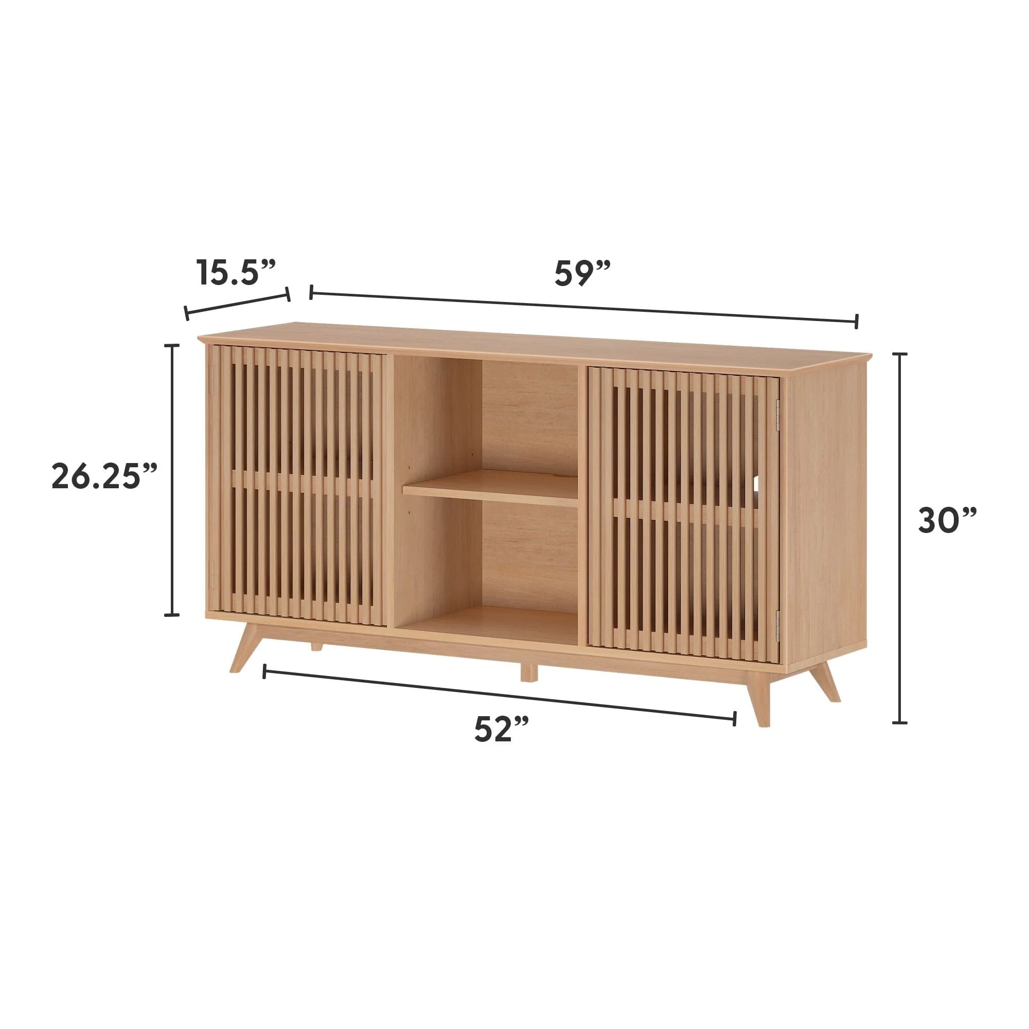 Mid-Century Modern 2-Door Sideboard - 59" - Image 27
