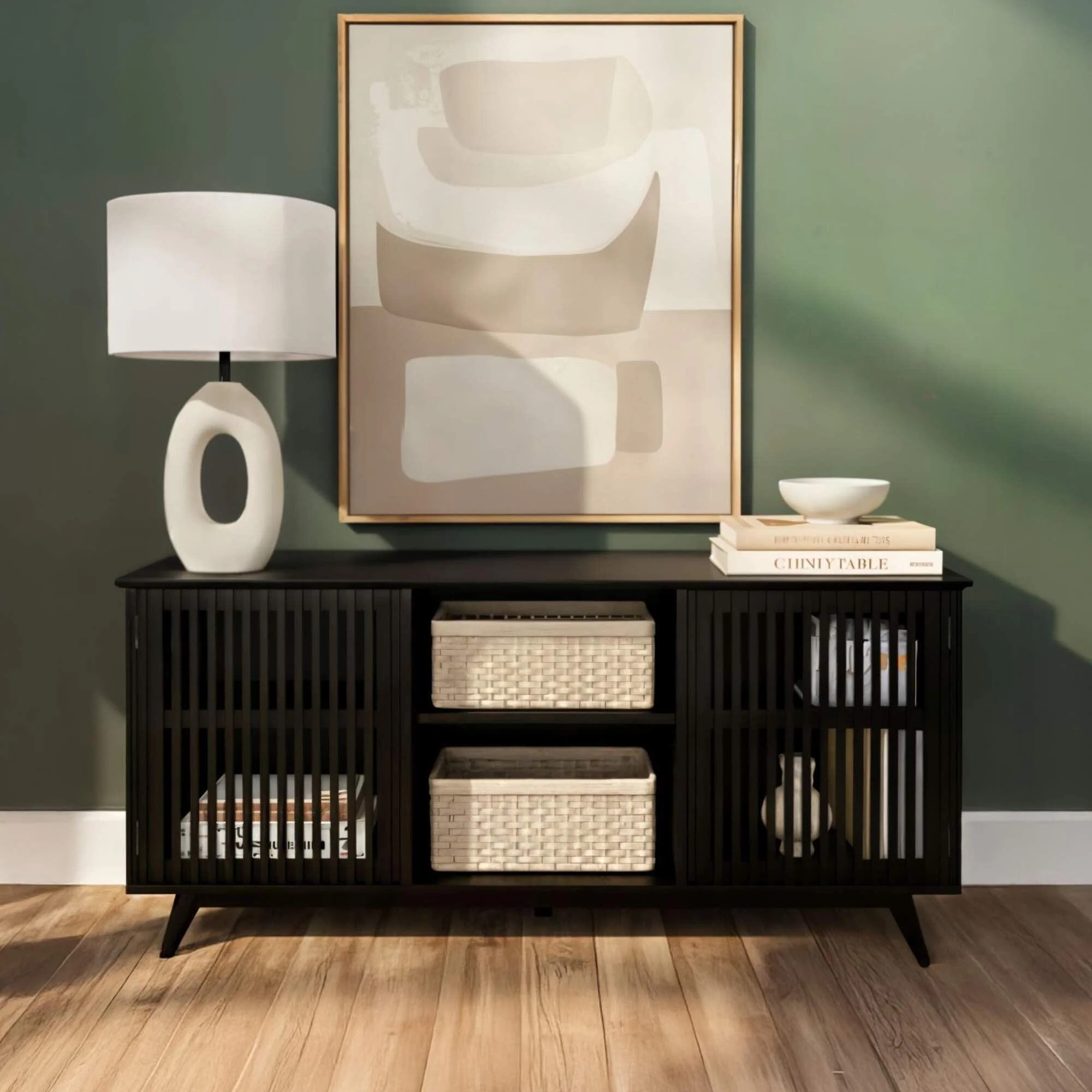 Mid-Century Modern 2-Door Sideboard - 59" - Image 4
