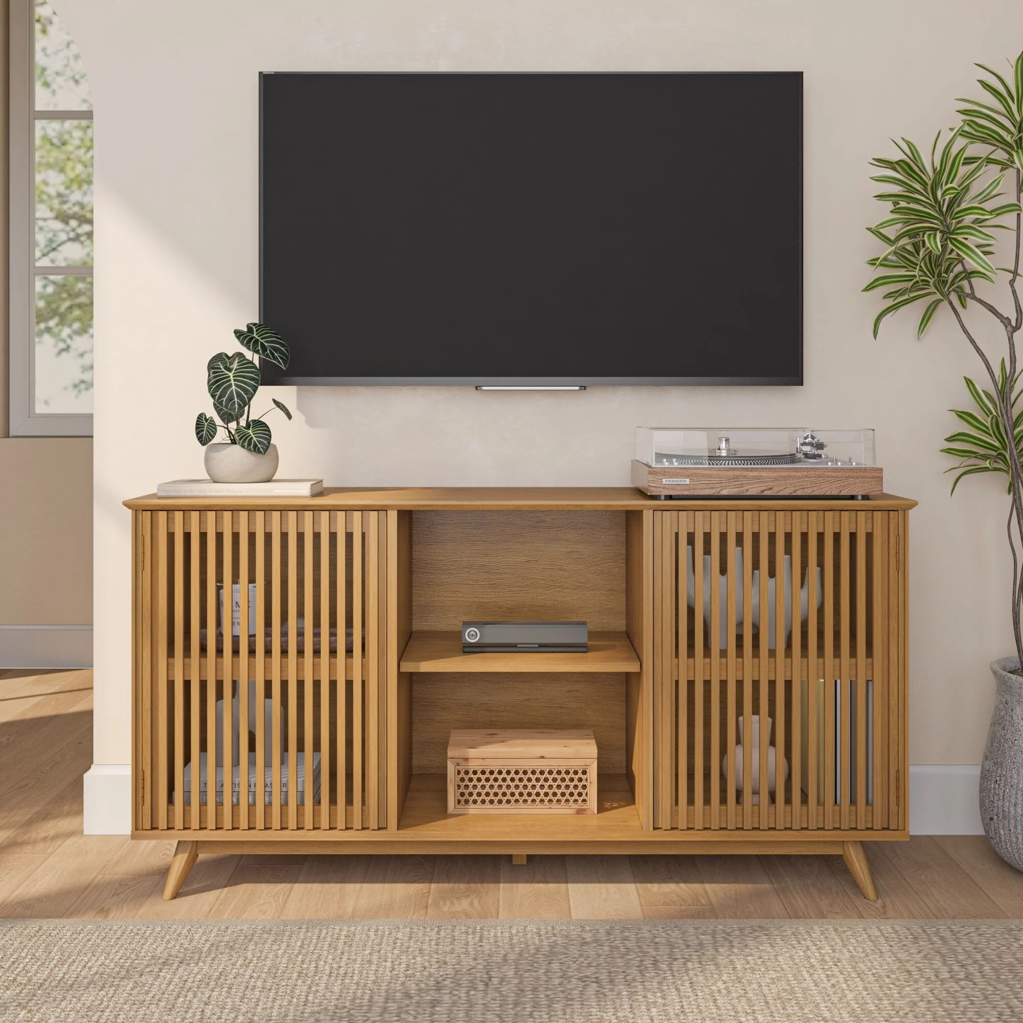 Mid-Century Modern 2-Door Sideboard - 59" - Image 5