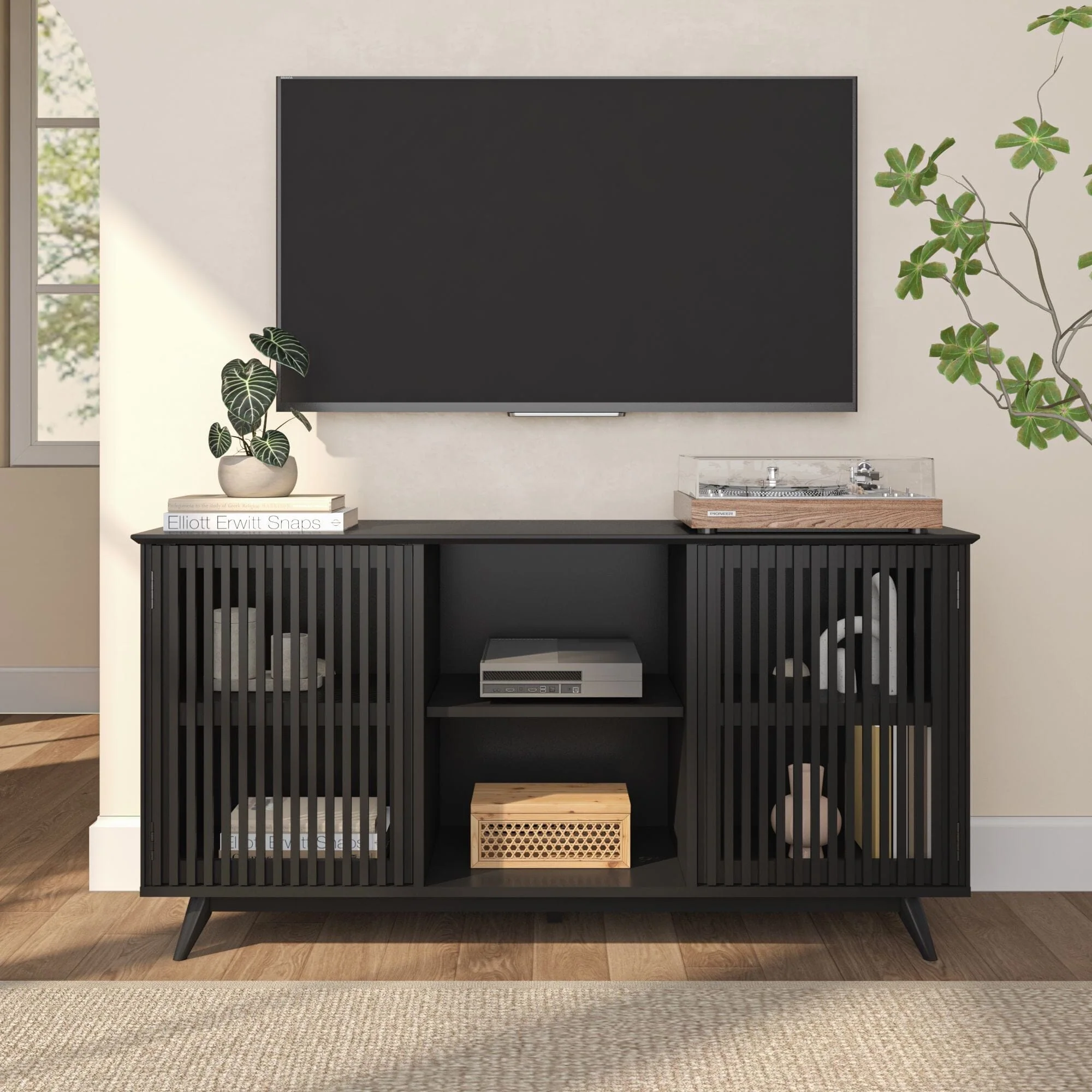 Mid-Century Modern 2-Door Sideboard - 59" - Image 8
