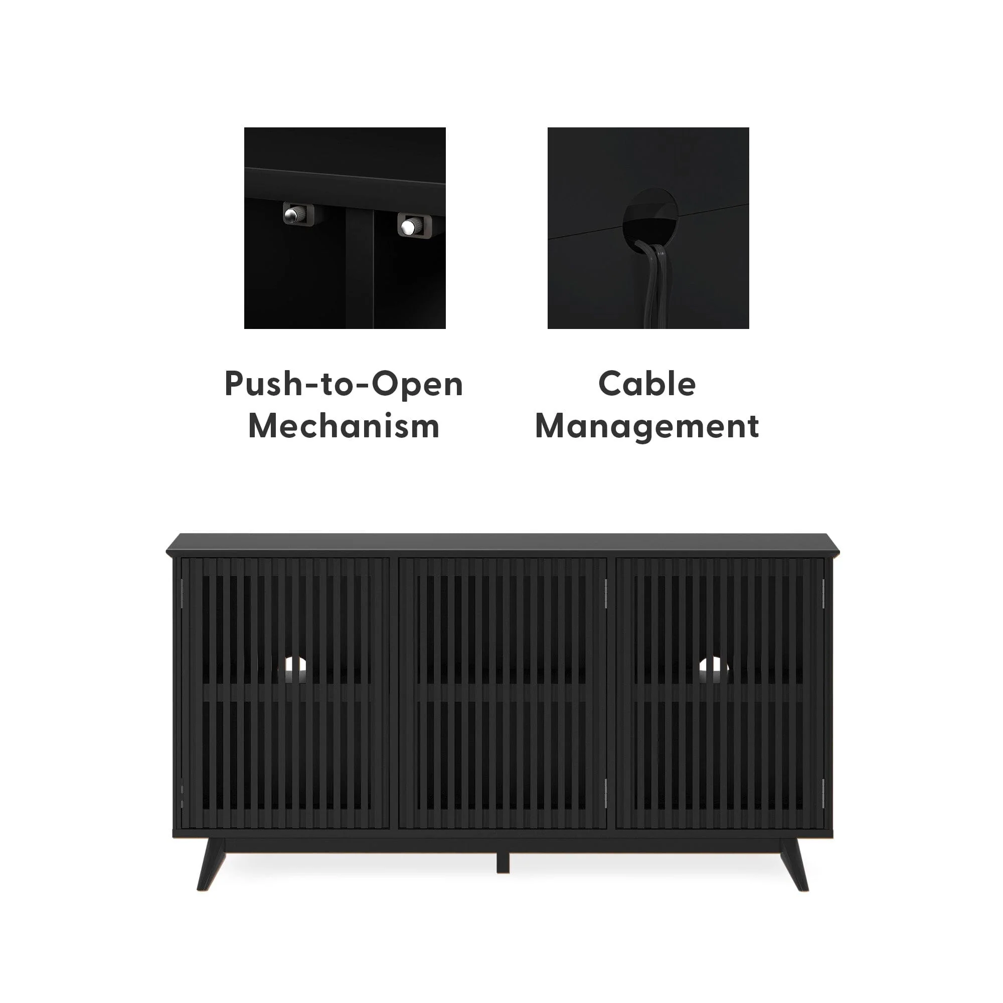 Mid-Century Modern 3-Door Sideboard - 59" - Image 12