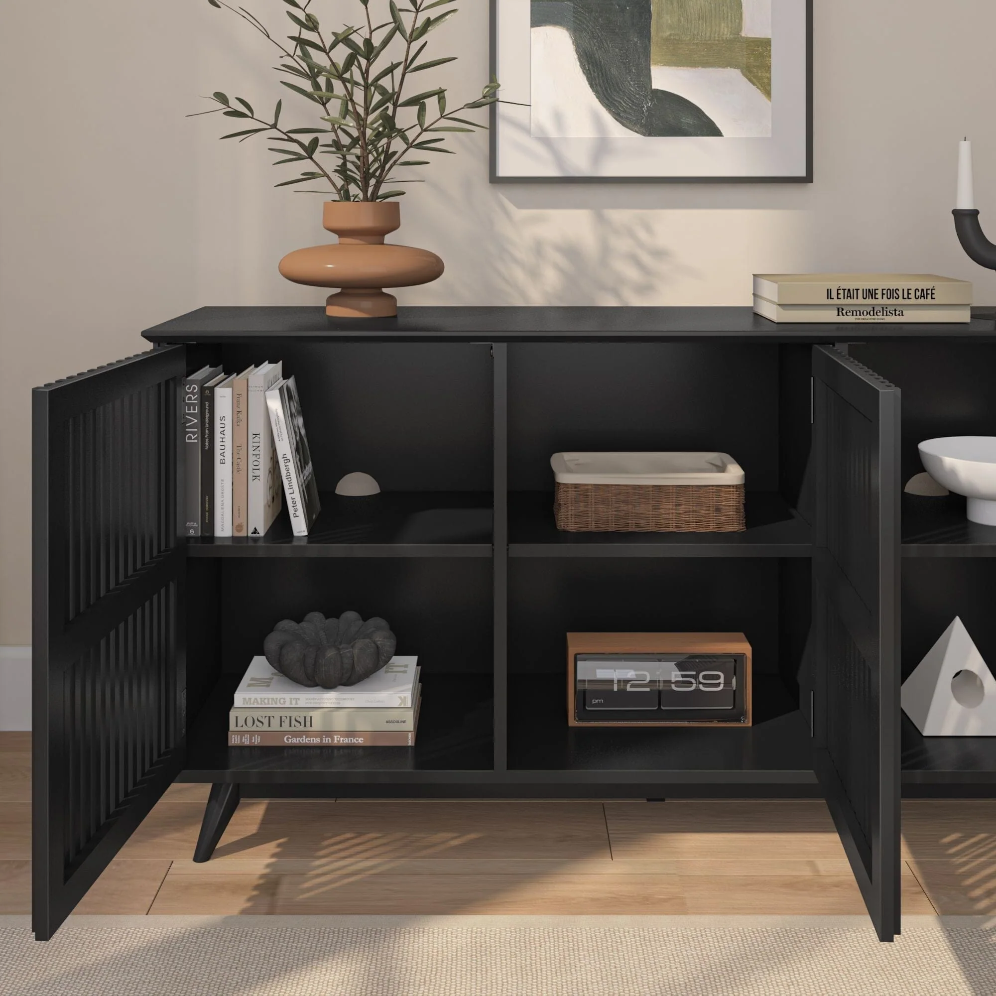Mid-Century Modern 3-Door Sideboard - 59" - Image 15