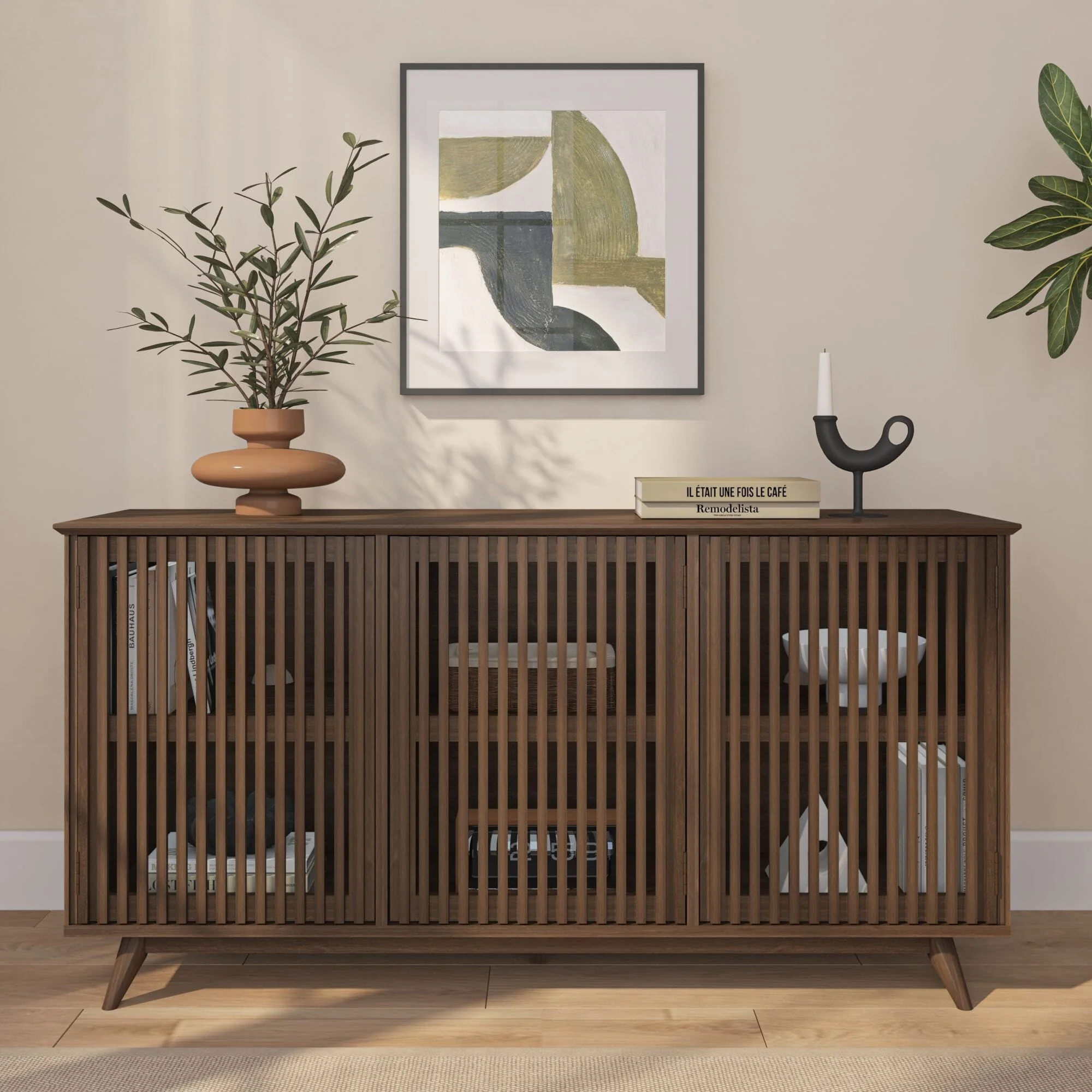 Mid-Century Modern 3-Door Sideboard - 59" - Image 28