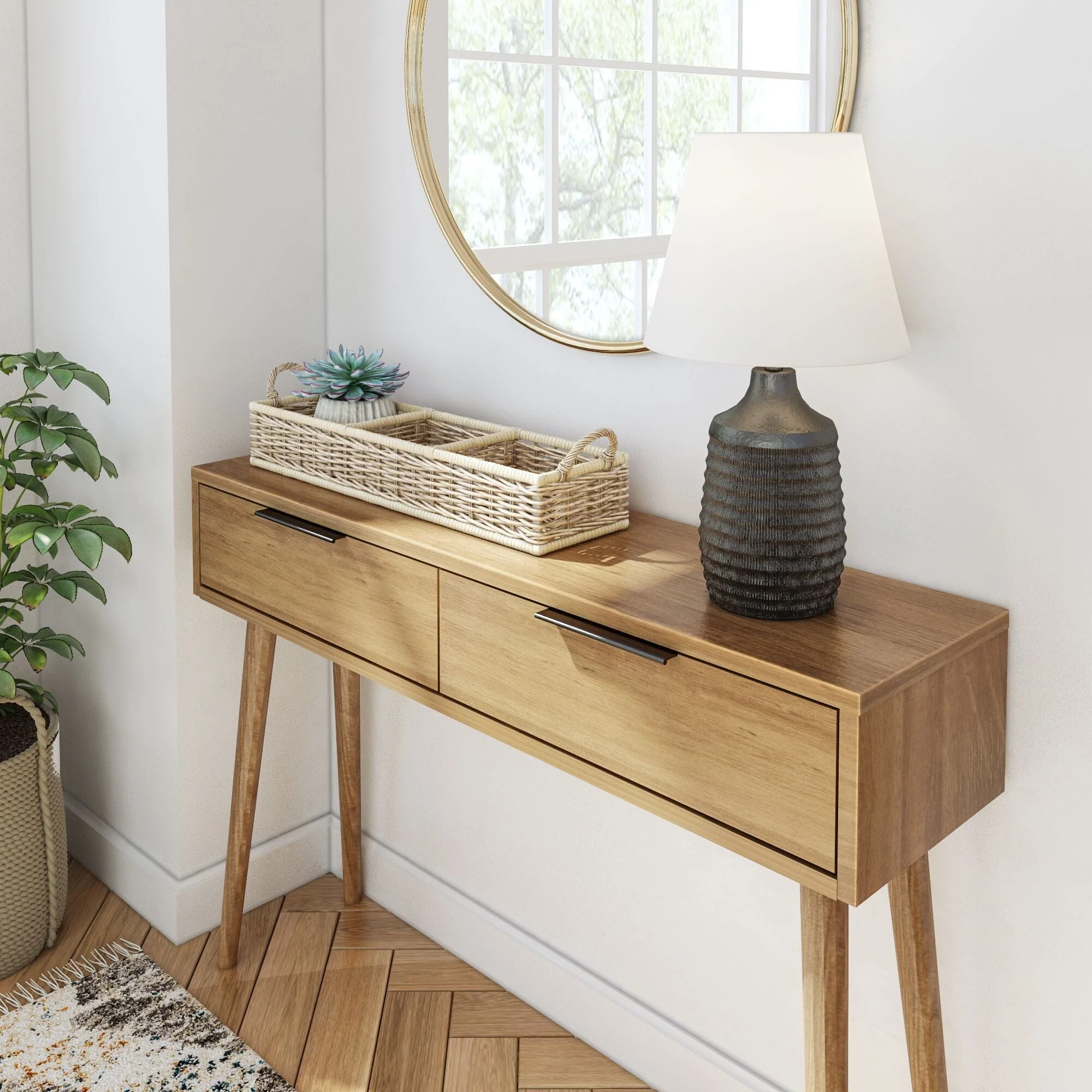 Mid-Century Modern Console Table with Storage - 46" - Image 10