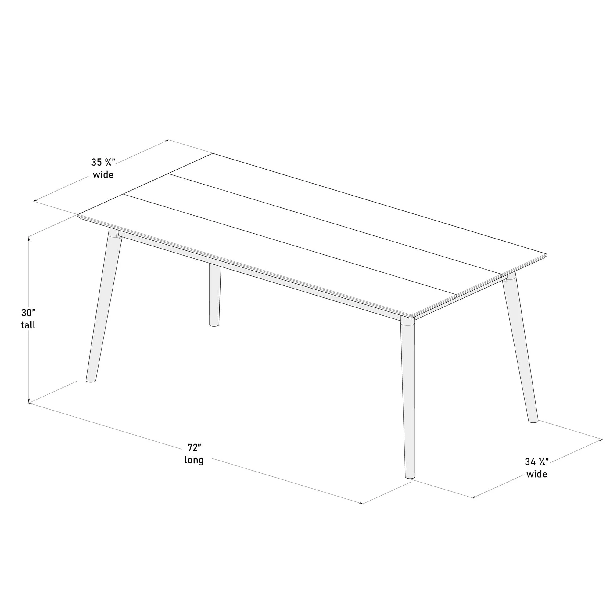 Mid-Century Modern Dining Table - 72" - Image 12