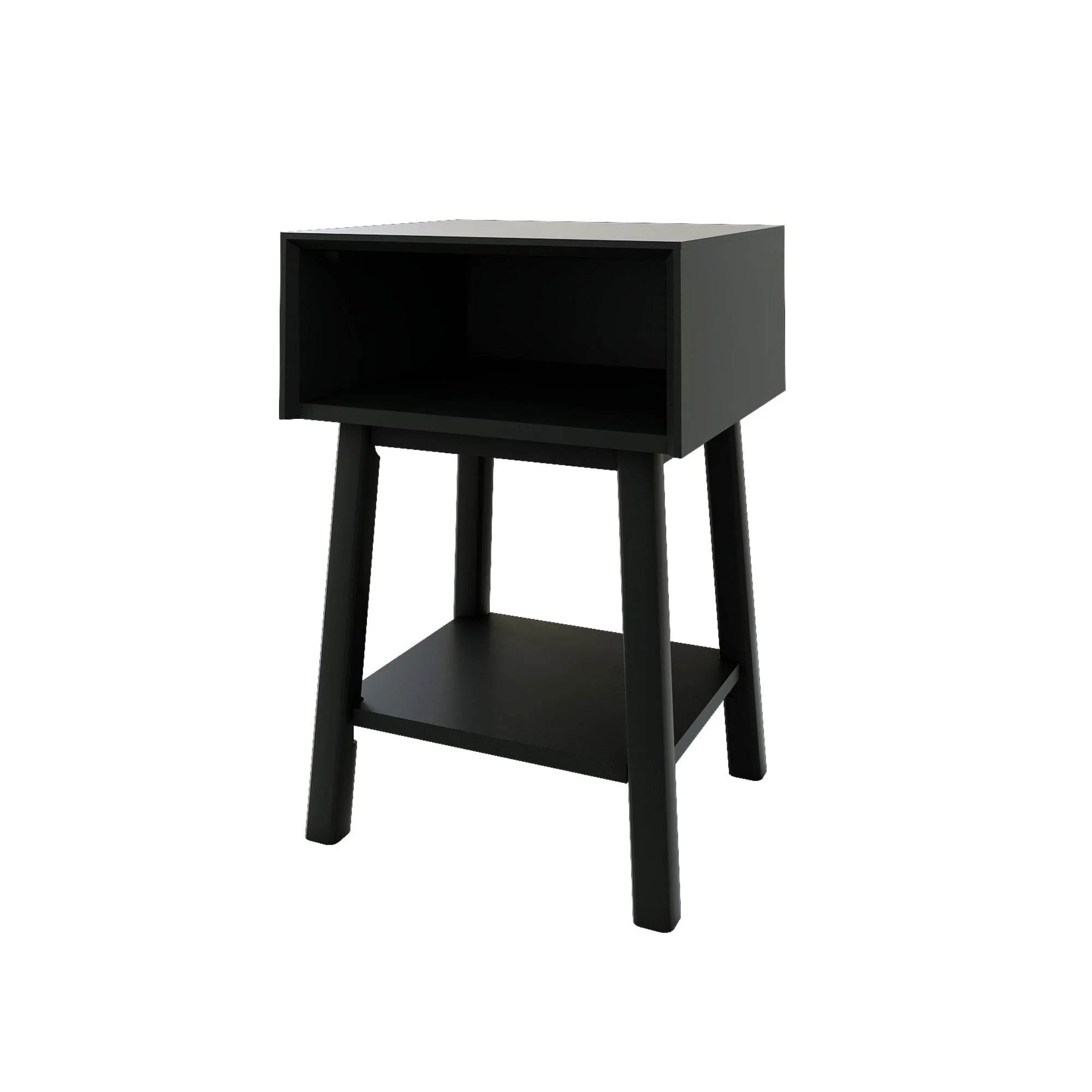 Mid-Century Modern Side Table with Storage - 18" - Image 11