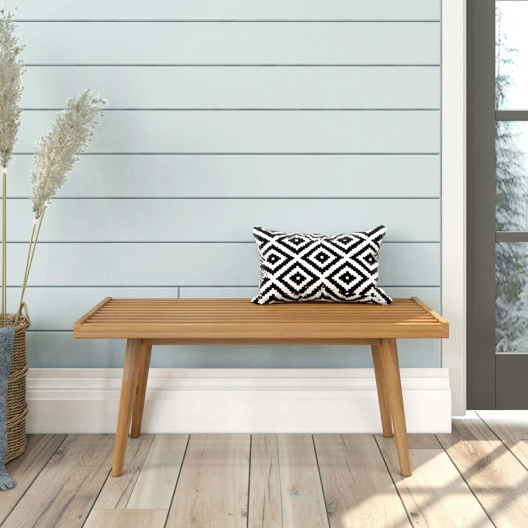 Mid-Century Modern Entryway Bench - 41" - Image 6