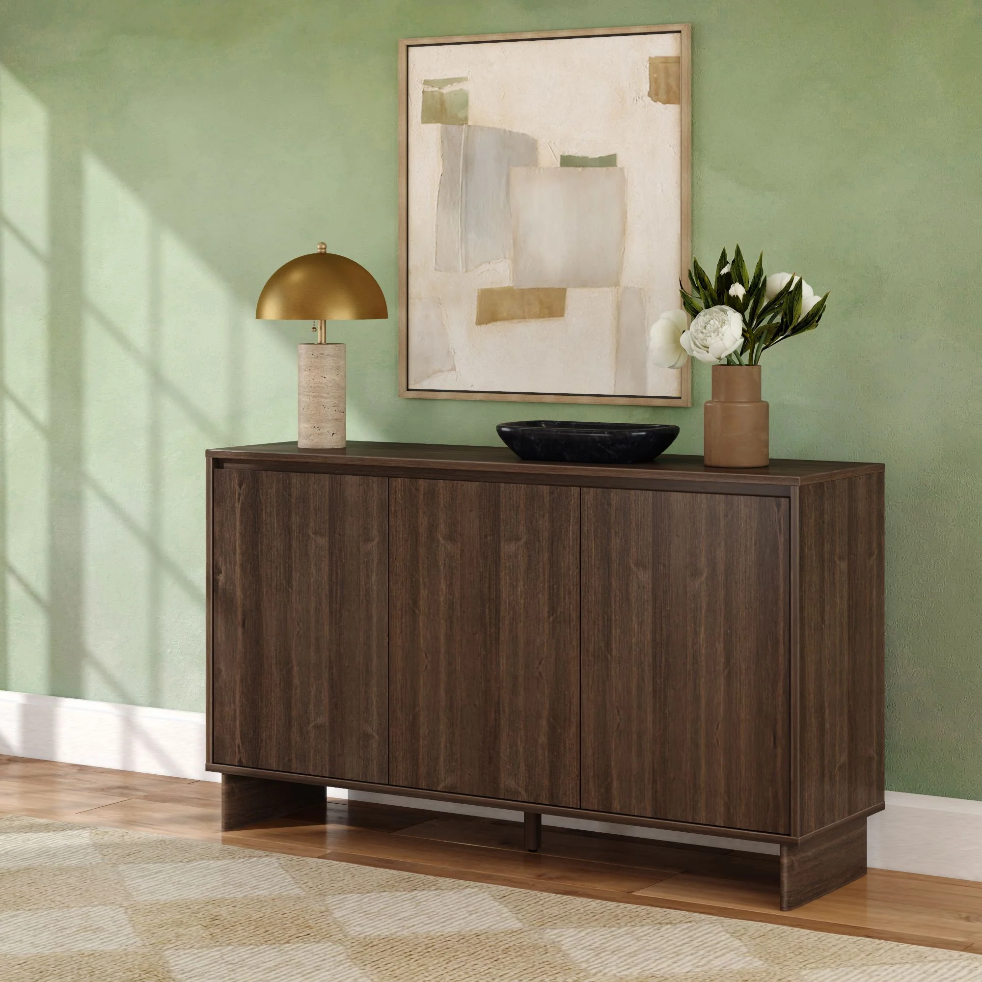 Modern 3-Door Sideboard - 59" - Image 3