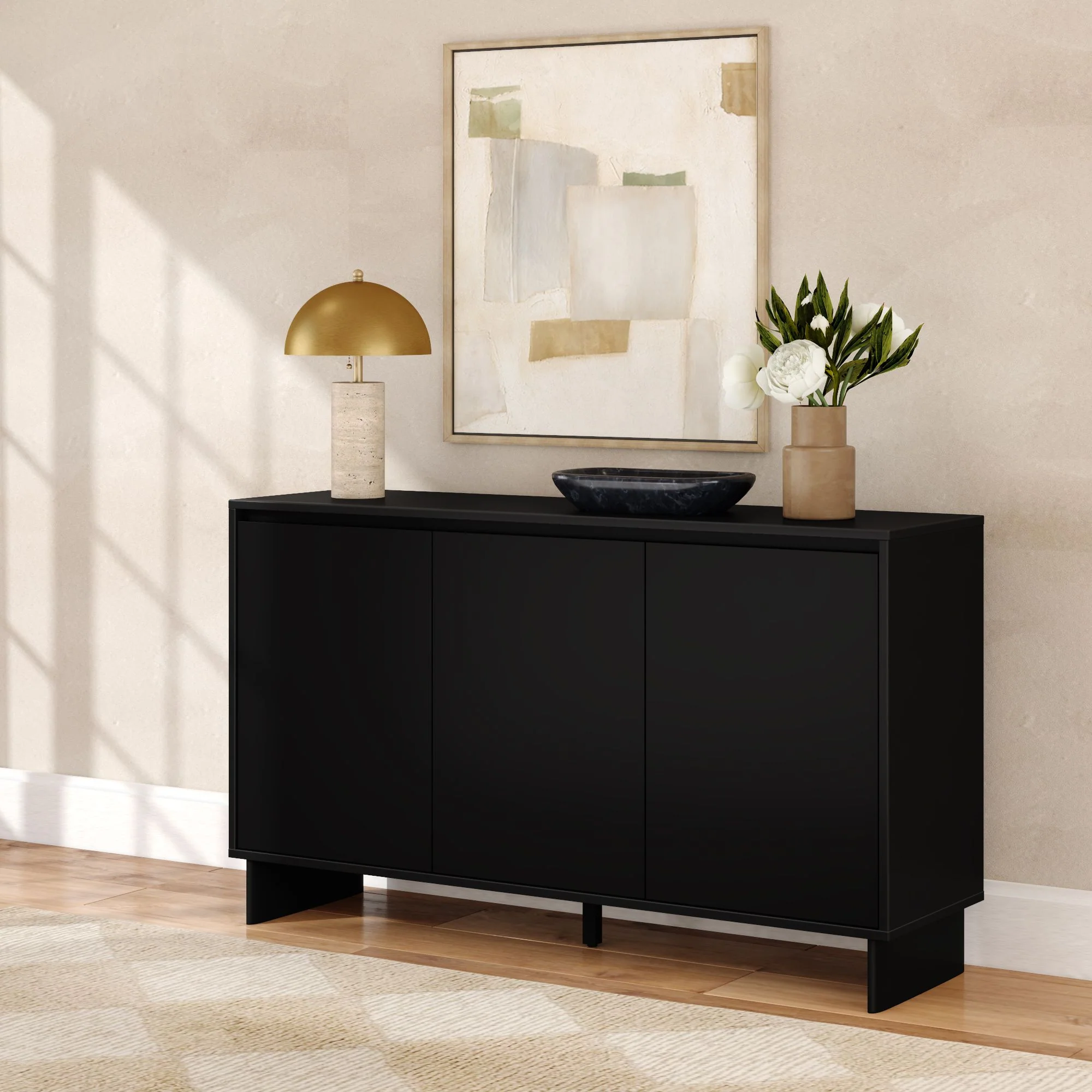 Modern 3-Door Sideboard - 59" - Image 4