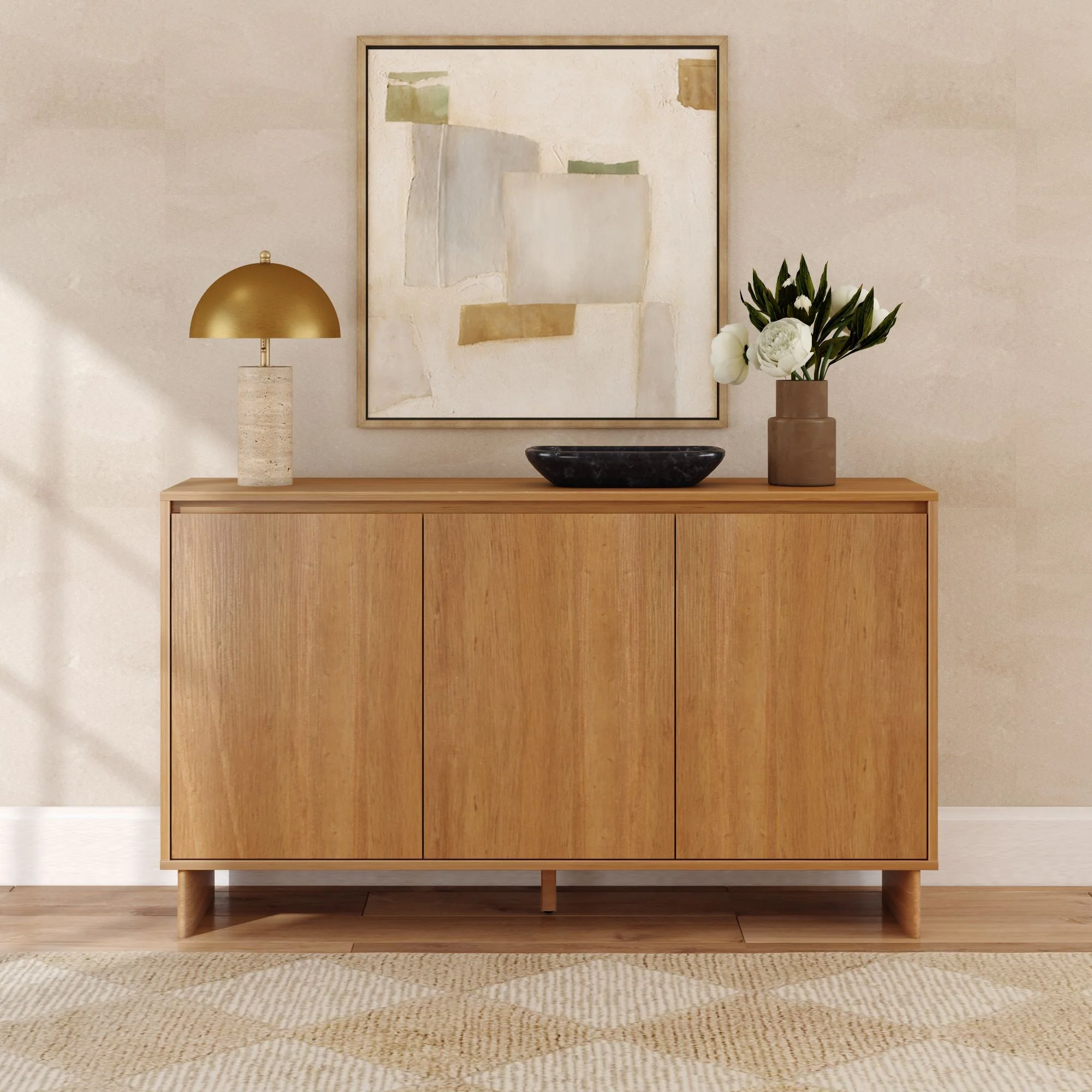 Modern 3-Door Sideboard - 59" - Image 5