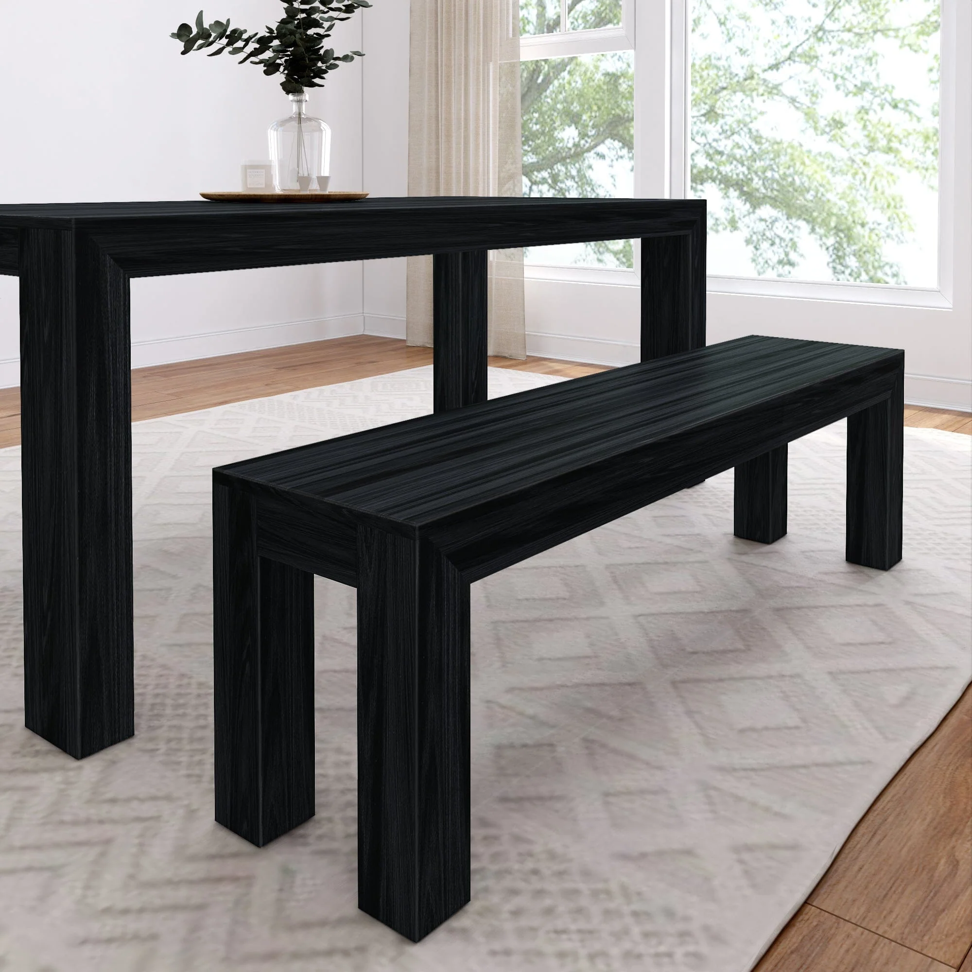 Modern Dining Bench - 61" - Image 4