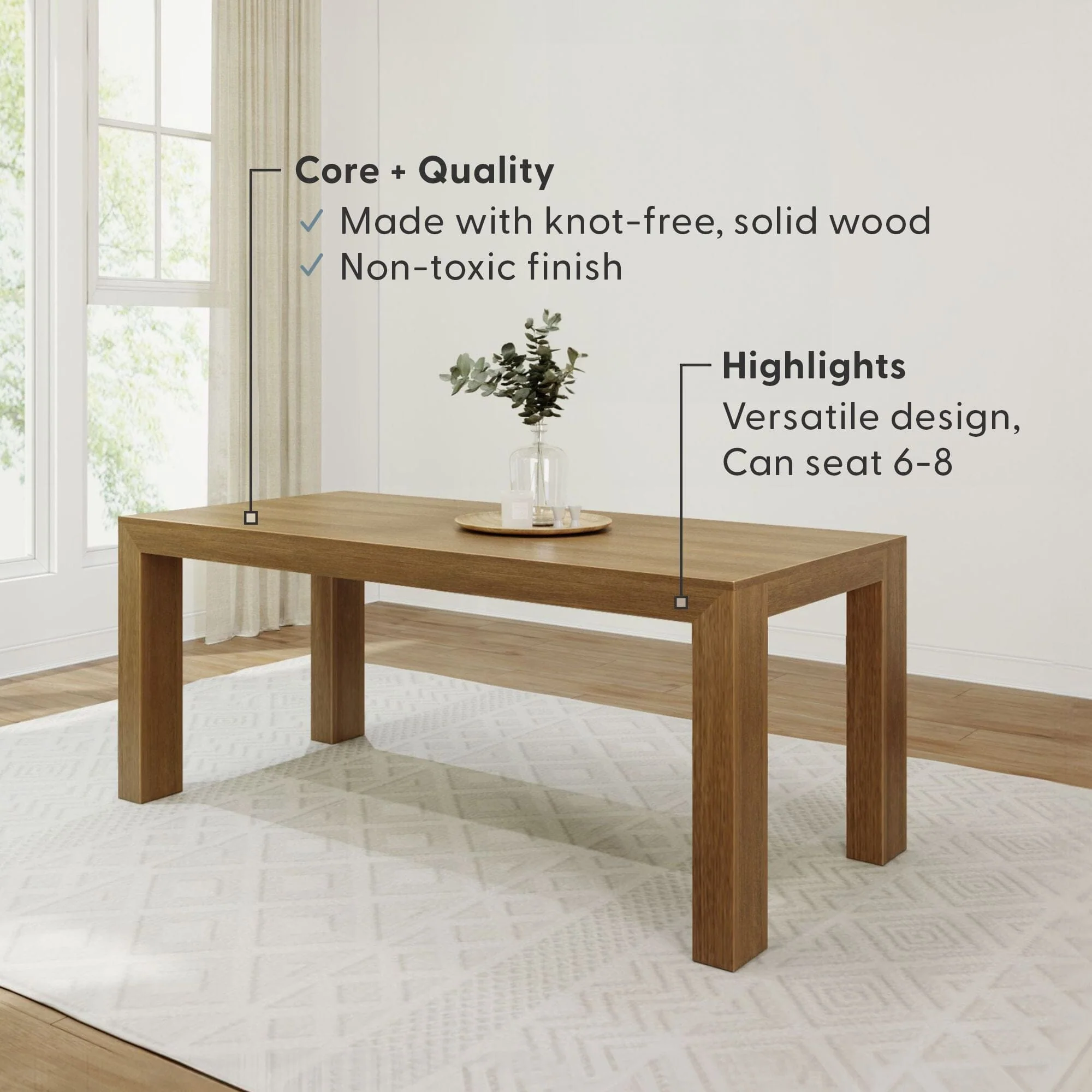 Modern Dining Table - 72" - Image 21