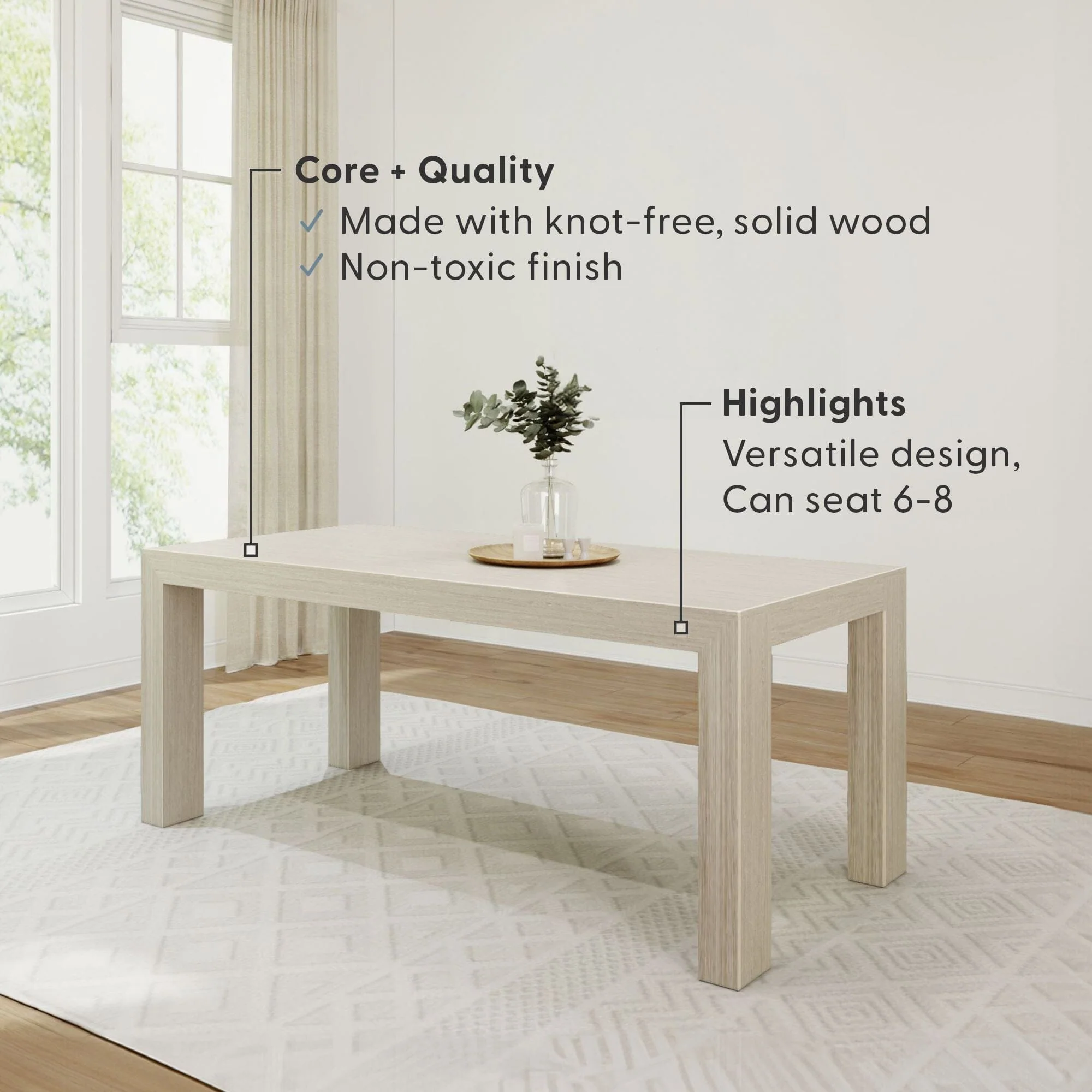 Modern Dining Table - 72" - Image 22