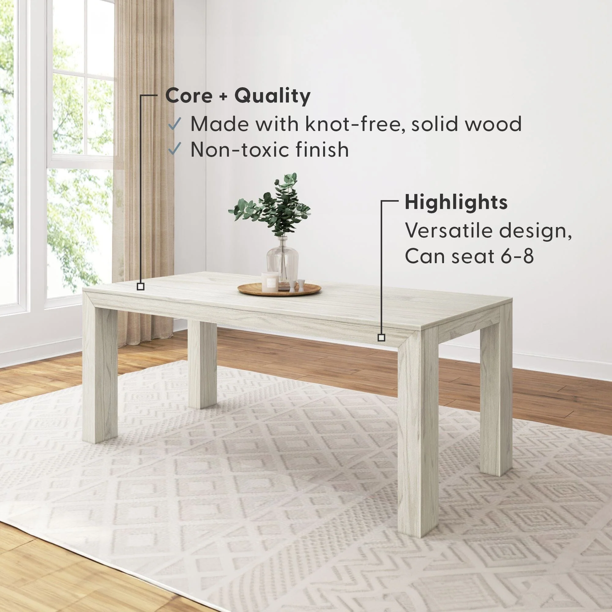 Modern Dining Table - 72" - Image 24