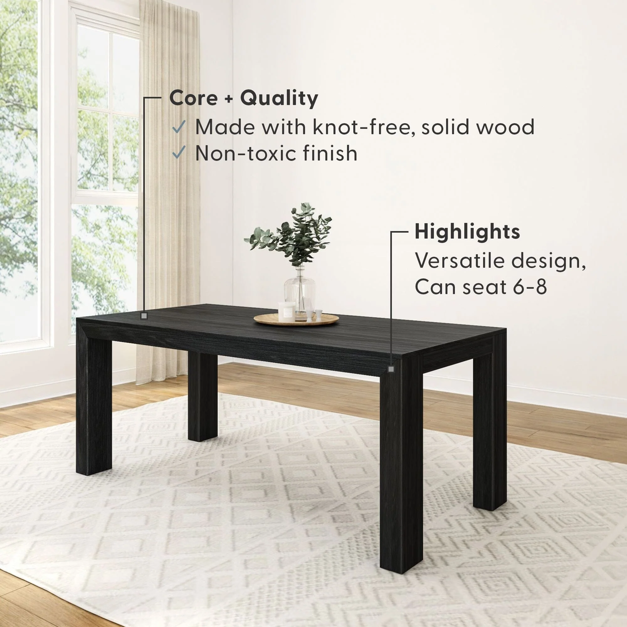 Modern Dining Table - 72" - Image 25