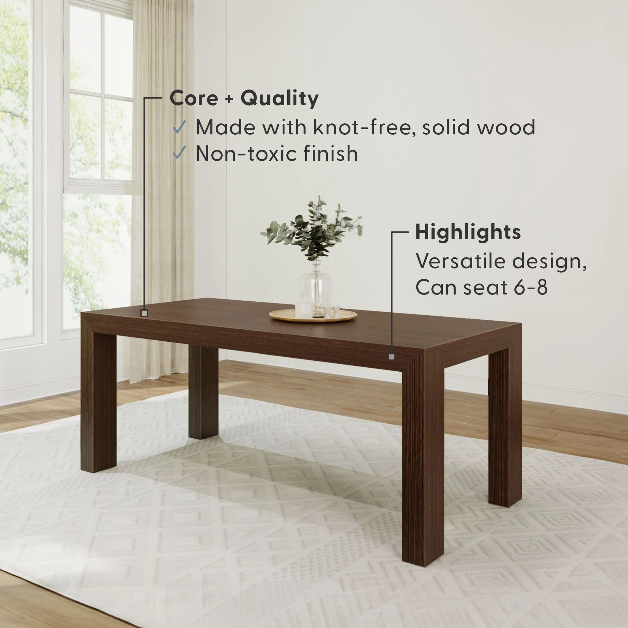 Modern Dining Table - 72" - Image 26