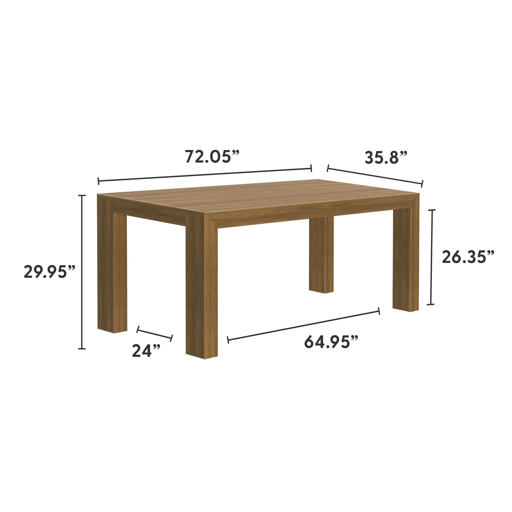 Modern Dining Table - 72" - Image 27
