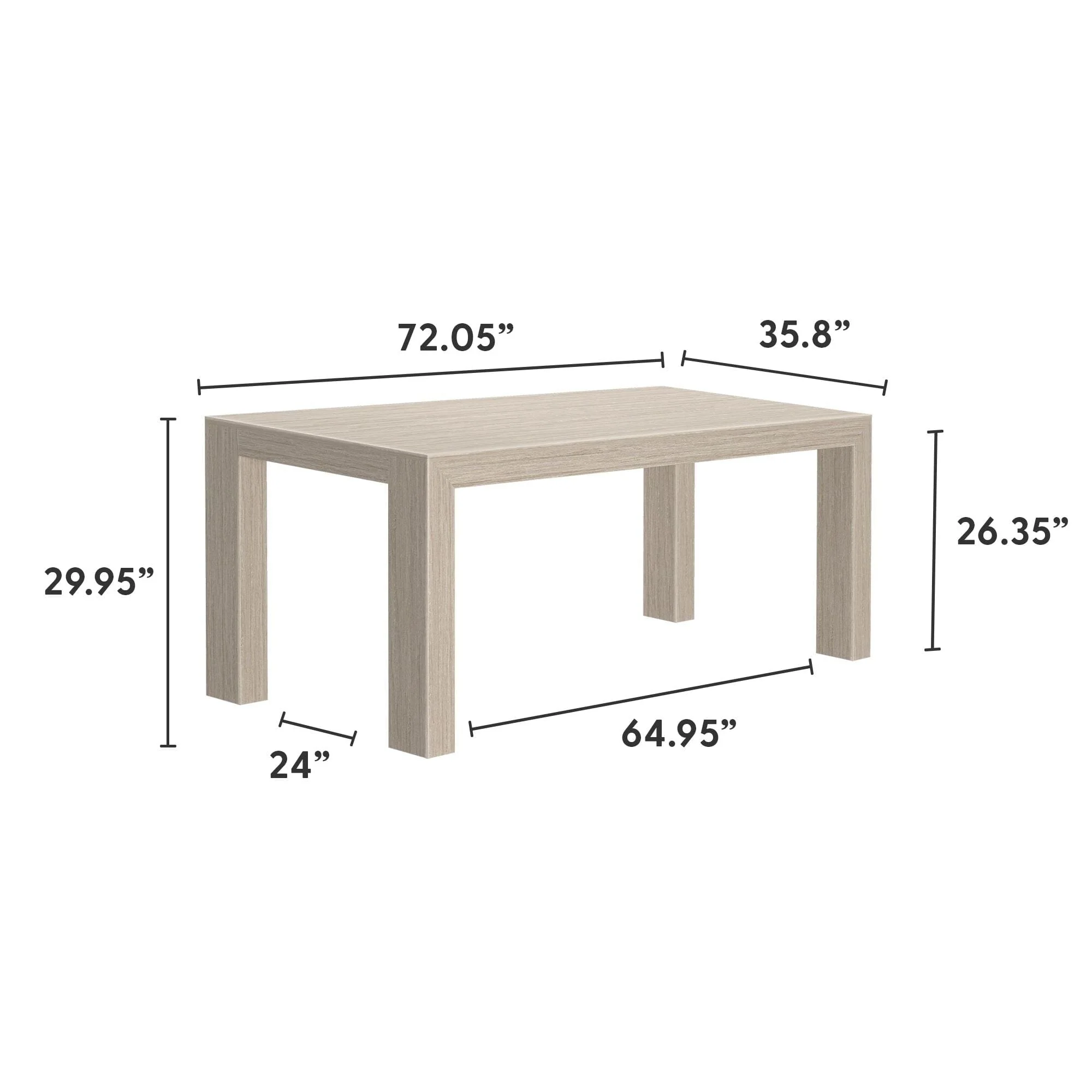 Modern Dining Table - 72" - Image 28