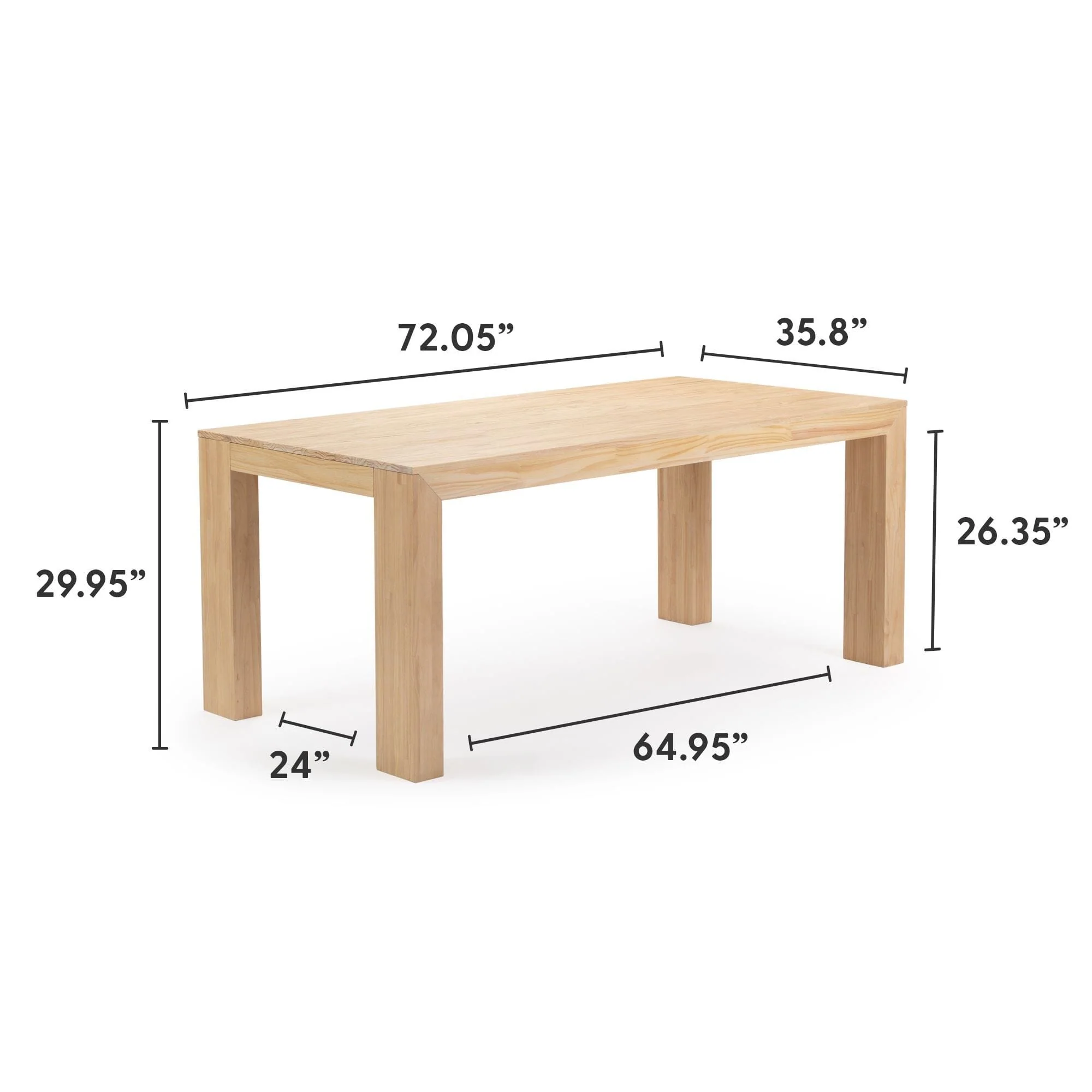 Modern Dining Table - 72" - Image 29