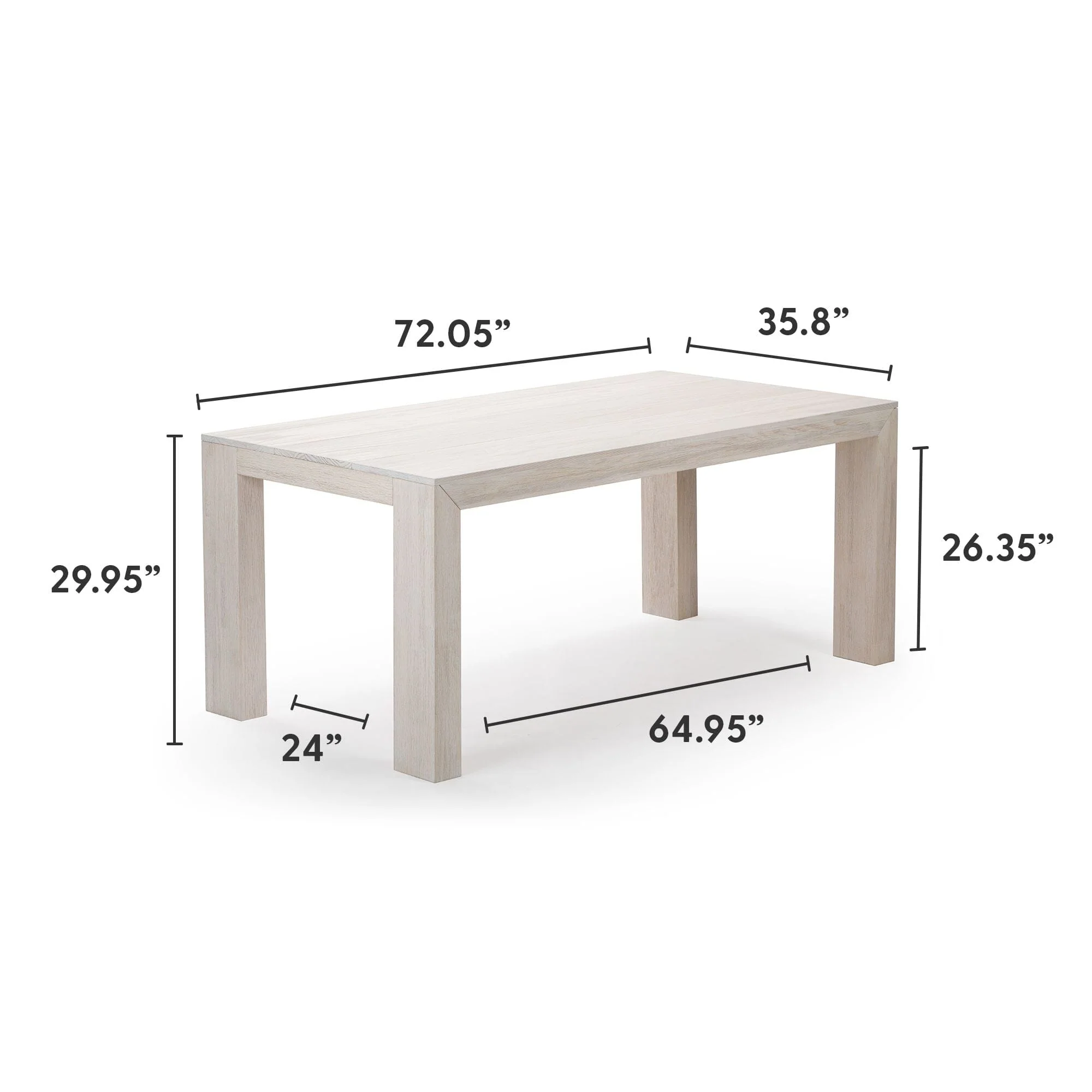 Modern Dining Table - 72" - Image 30