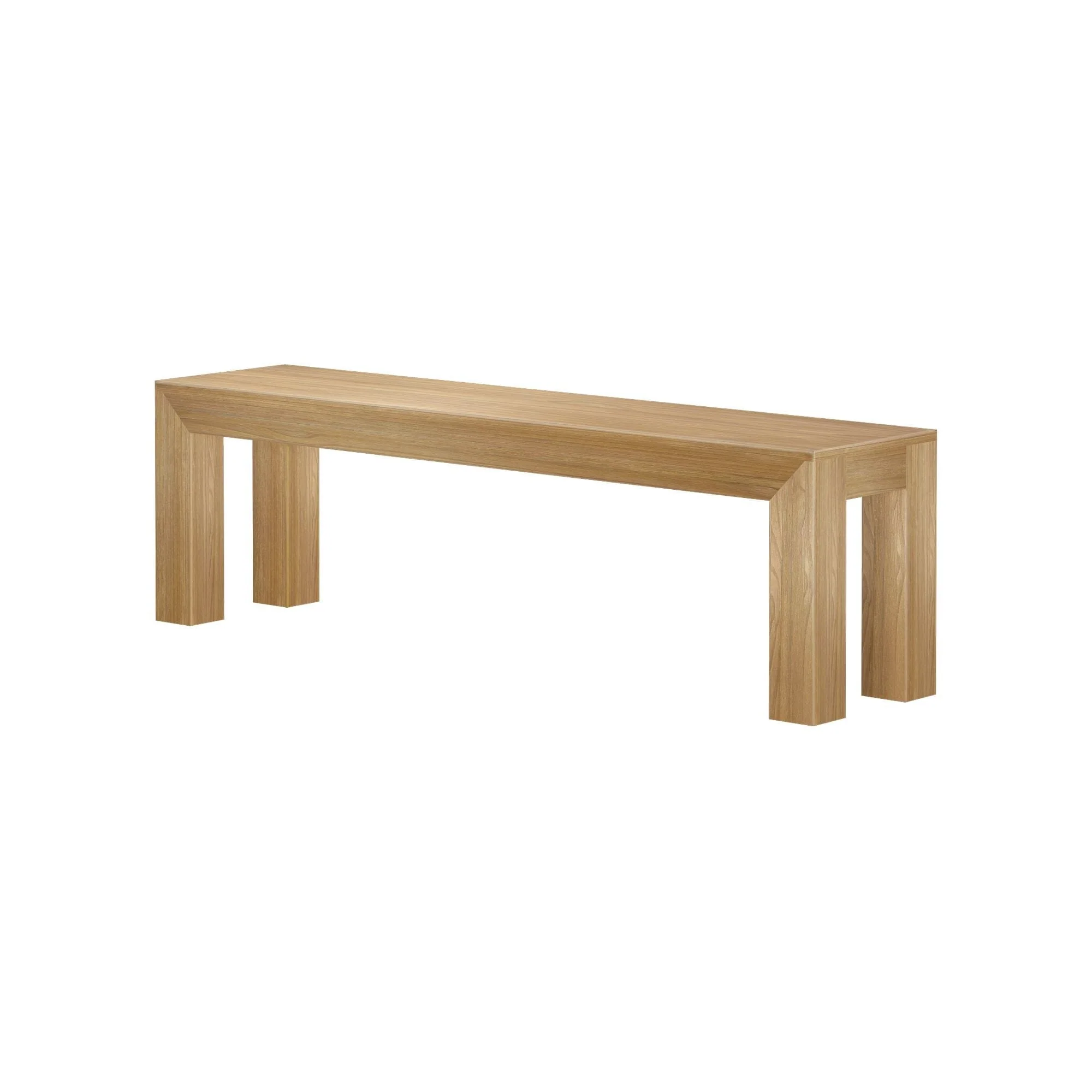 Modern Outdoor Solid Wood Bench - Image 9