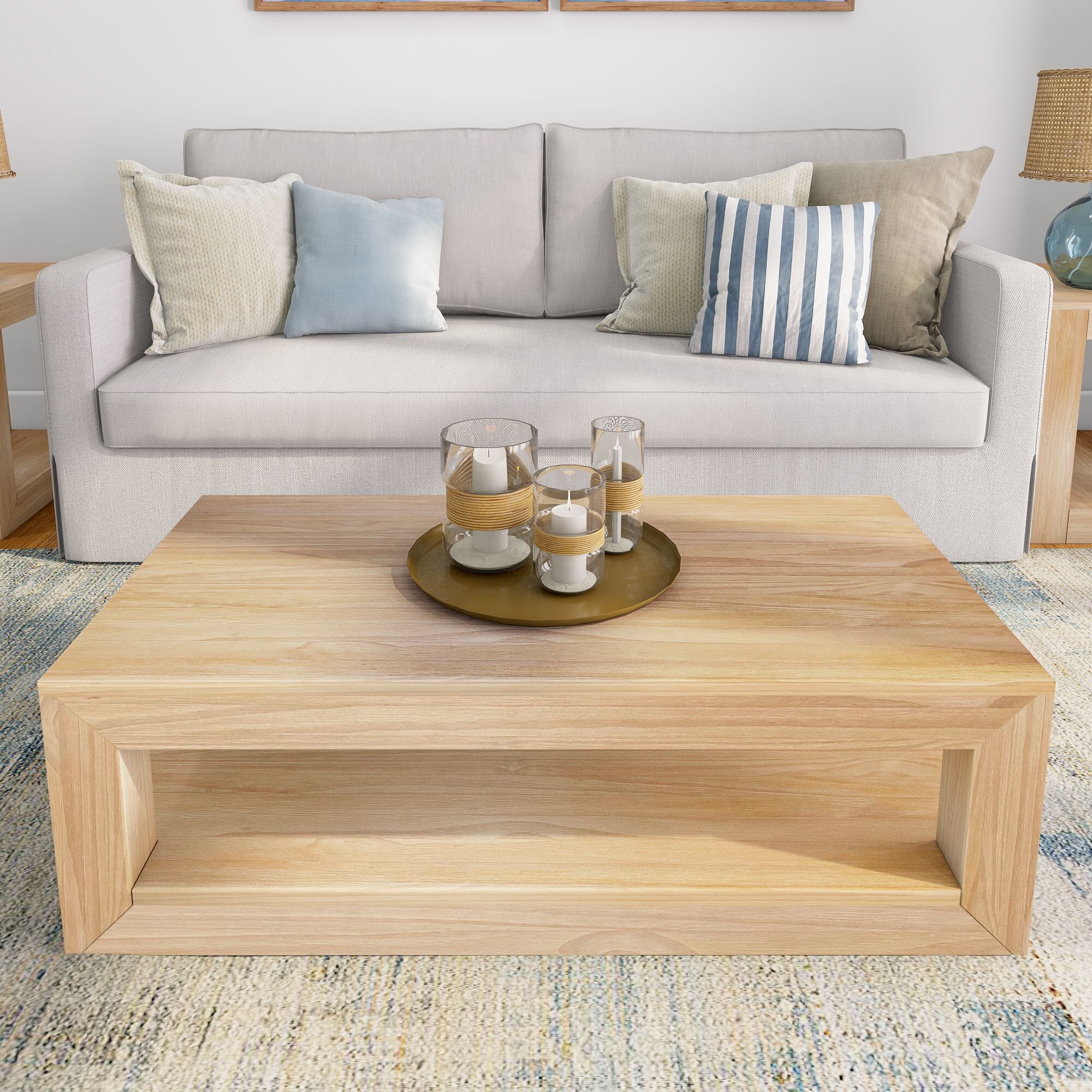 Modern Coffee Table with Shelf - 40" - Image 17