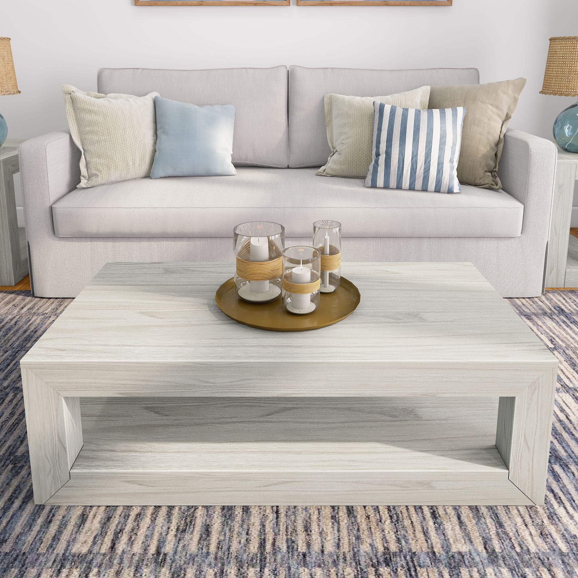 Modern Coffee Table with Shelf - 40" - Image 18