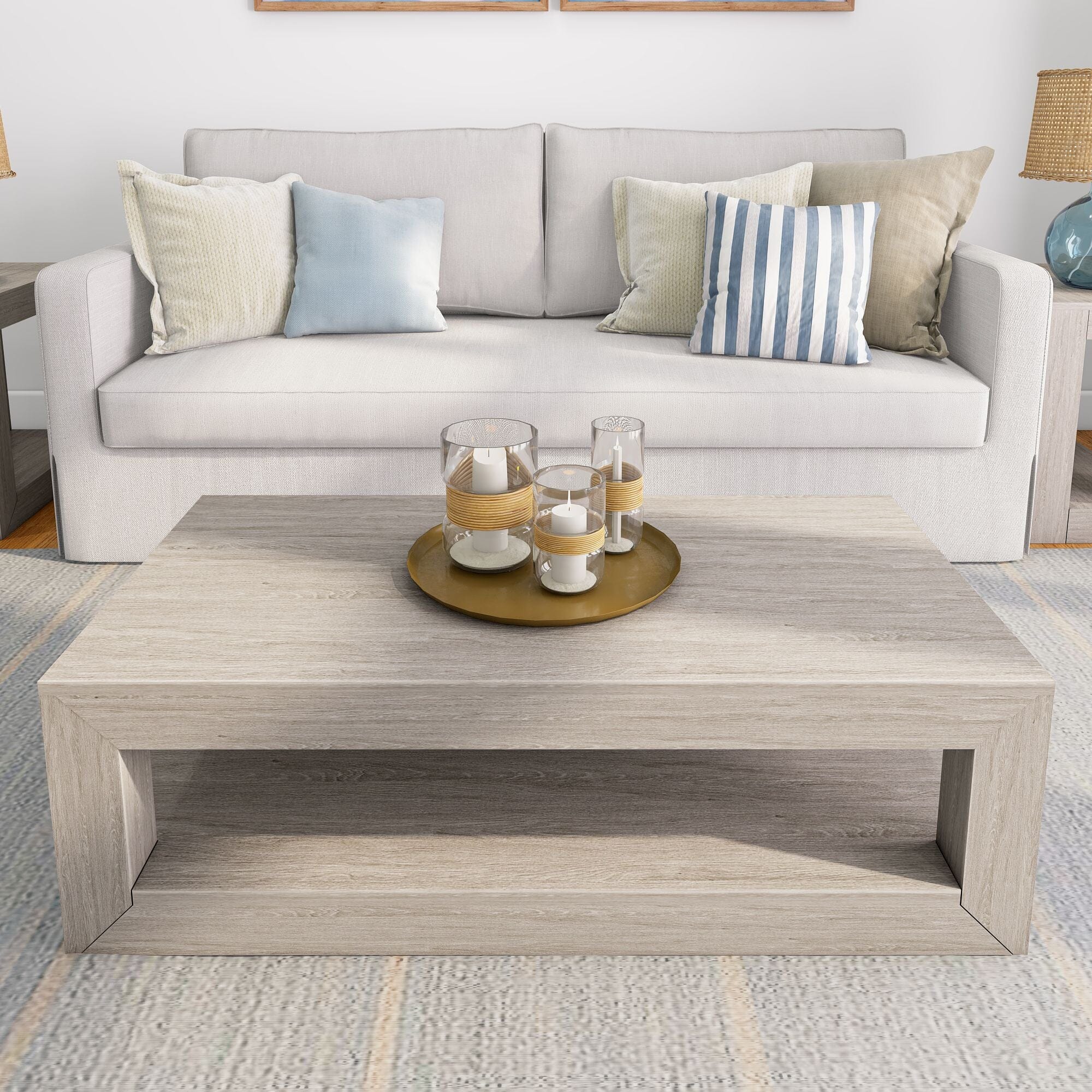 Modern Coffee Table with Shelf - 40" - Image 20