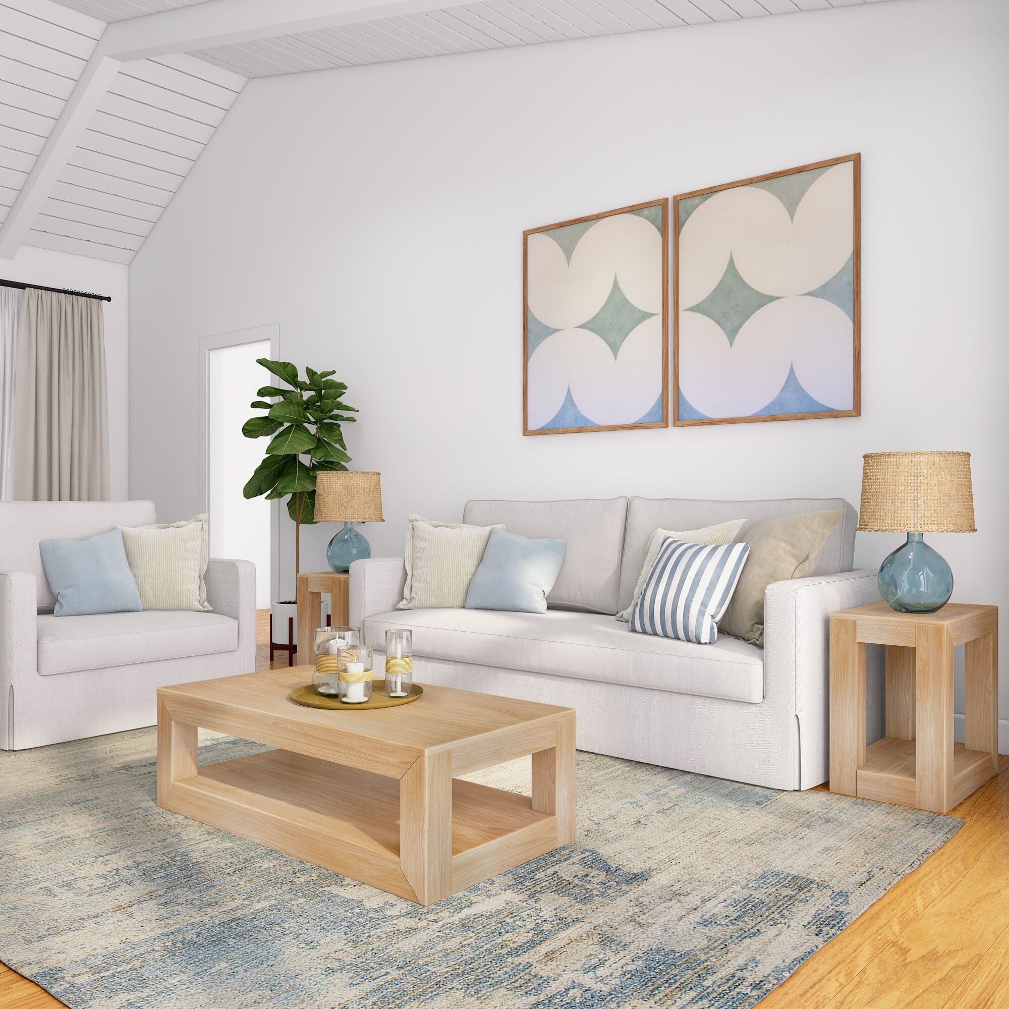 Modern Coffee Table with Shelf - 40" - Image 21