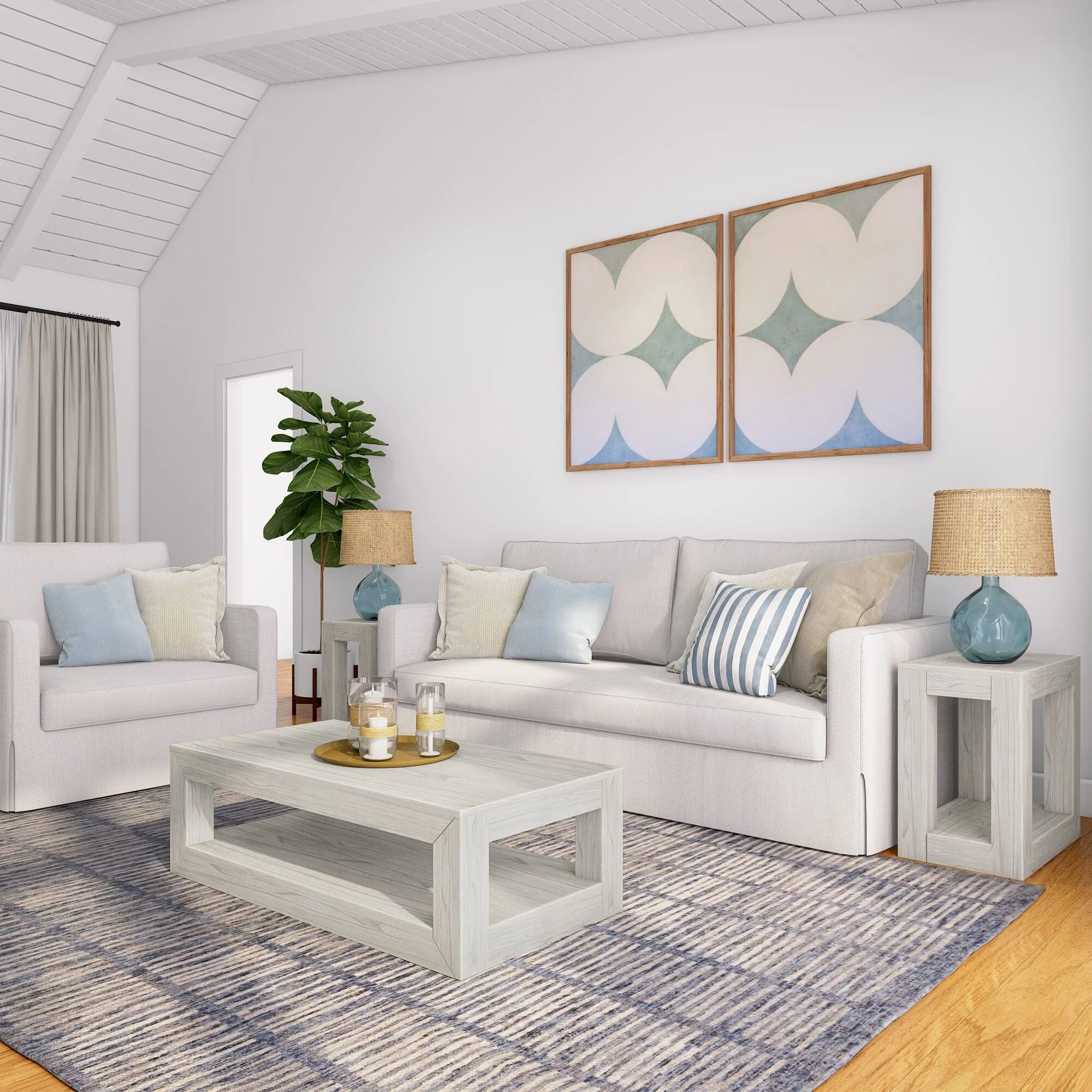 Modern Coffee Table with Shelf - 40" - Image 22