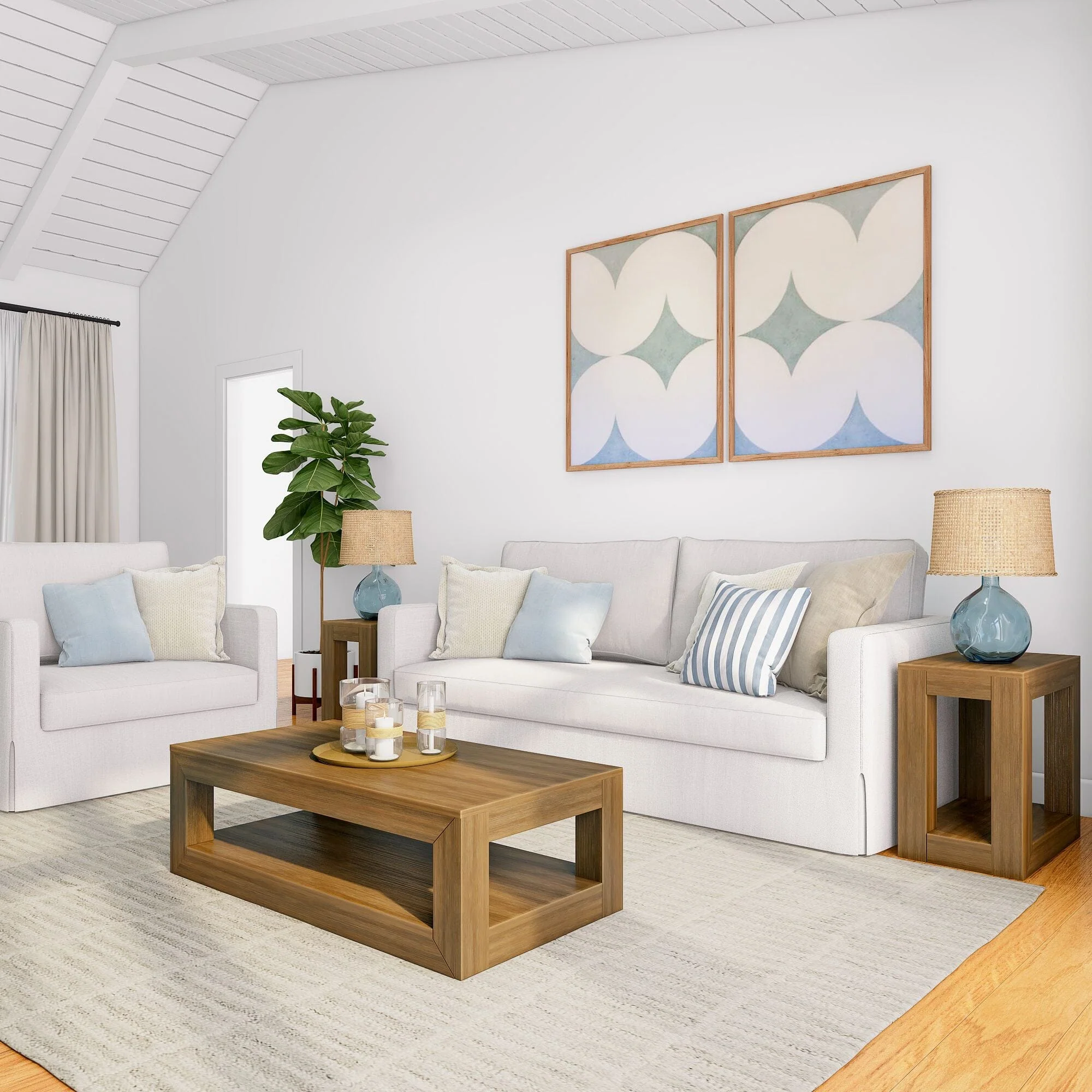 Modern Coffee Table with Shelf - 40" - Image 23