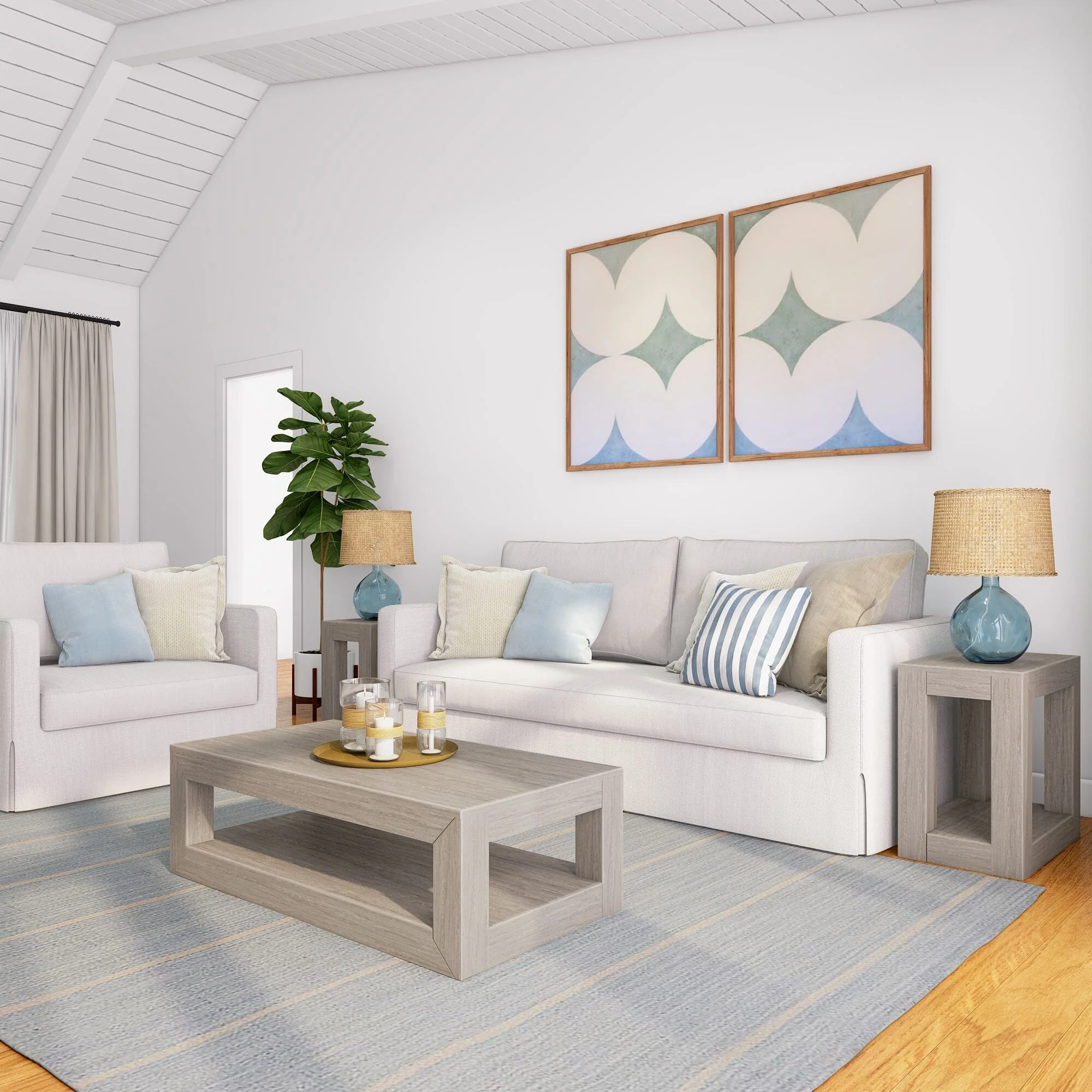 Modern Coffee Table with Shelf - 40" - Image 24