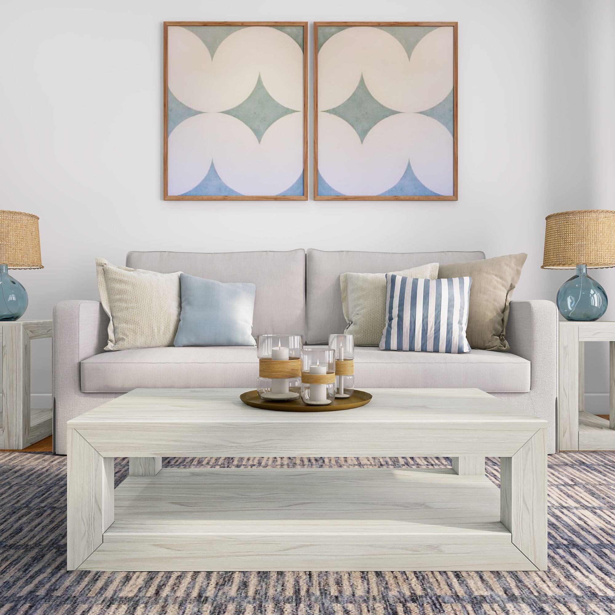 Modern Coffee Table with Shelf - 40" - Image 6