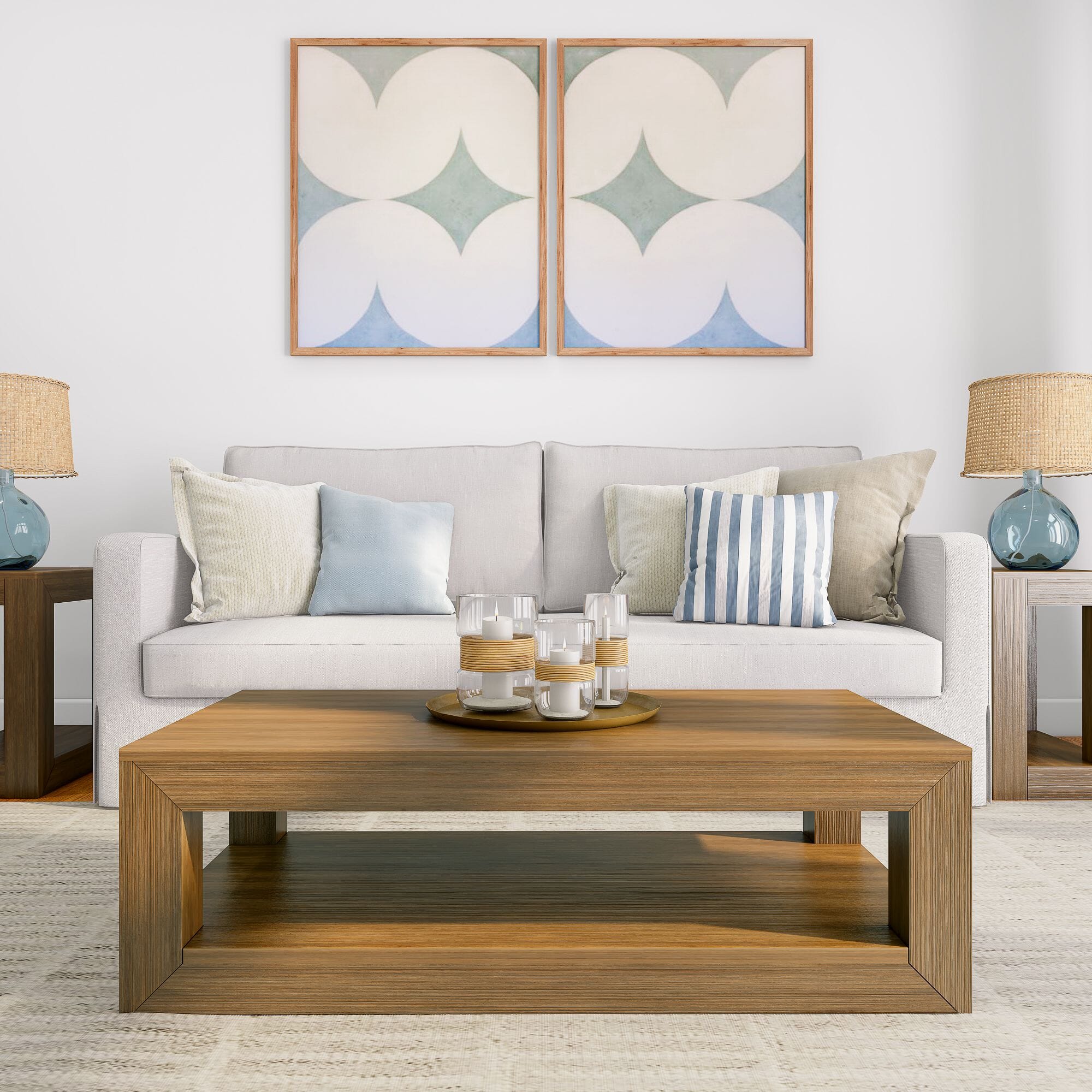 Modern Coffee Table with Shelf - 40" - Image 7