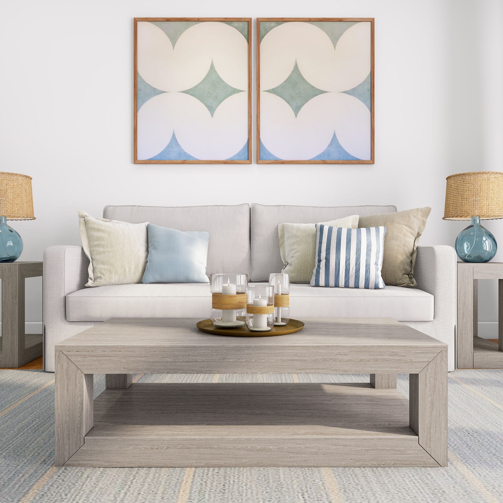 Modern Coffee Table with Shelf - 40" - Image 8