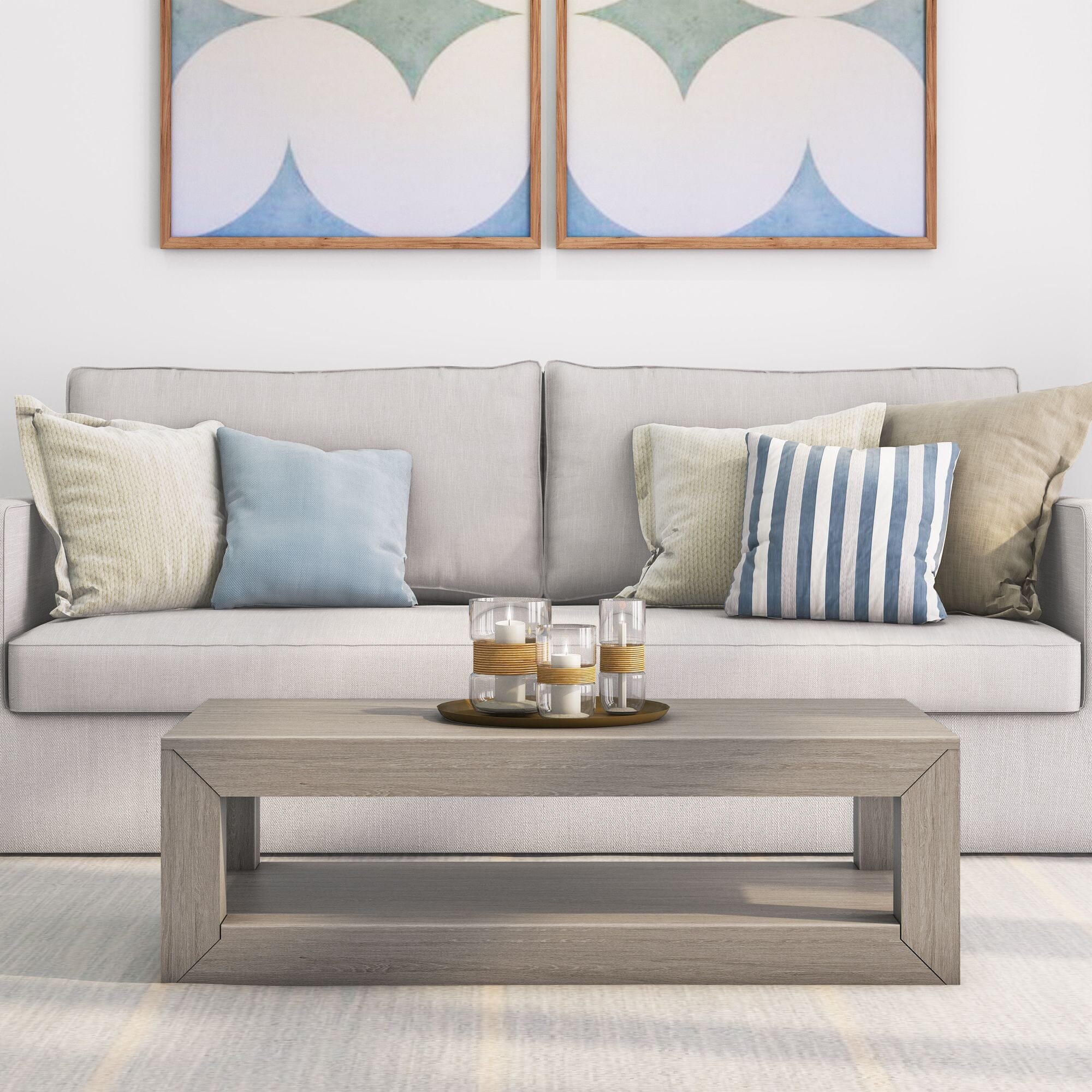 Modern Coffee Table with Shelf - 48" - Image 8