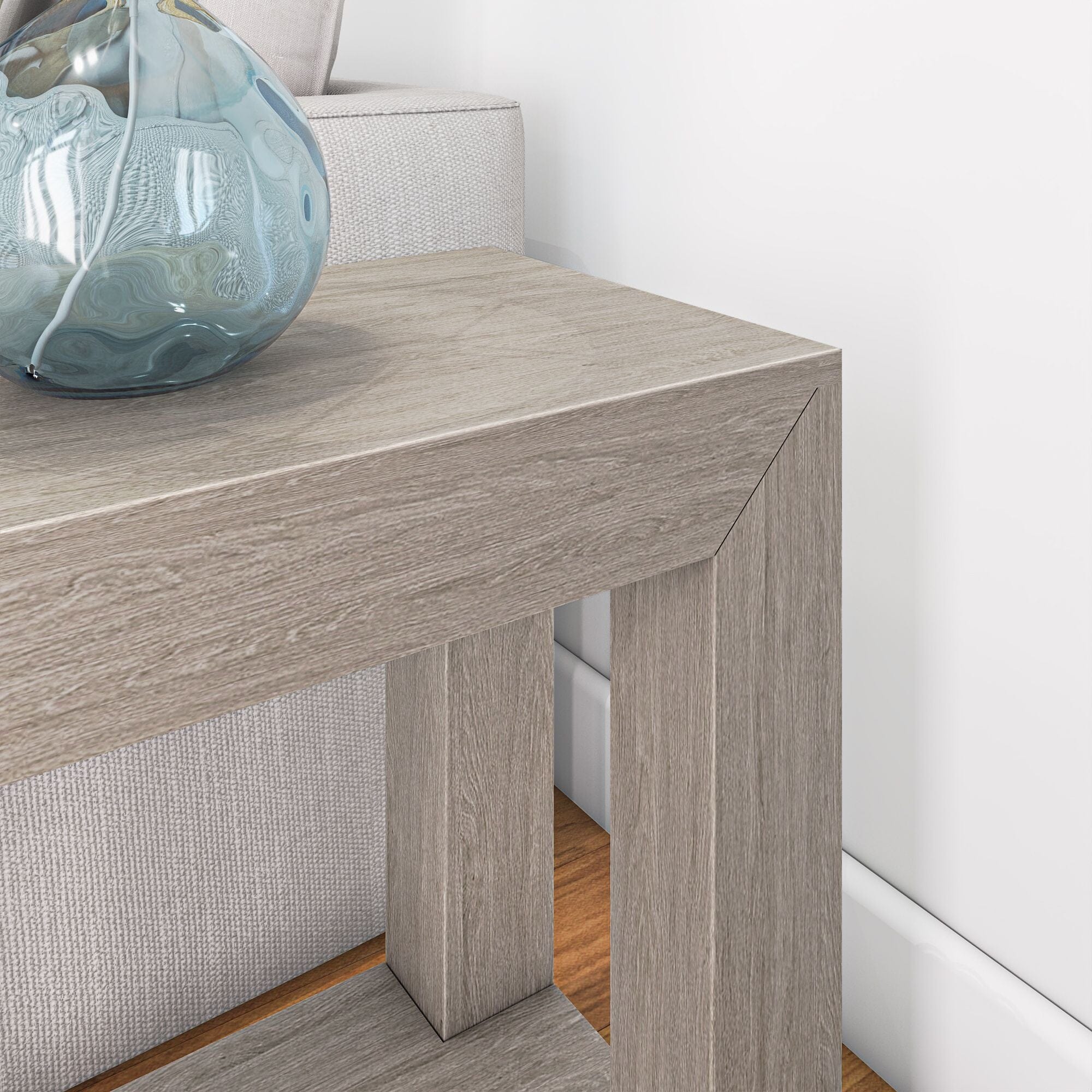 Modern Side Table with Shelf - 24" - Image 12