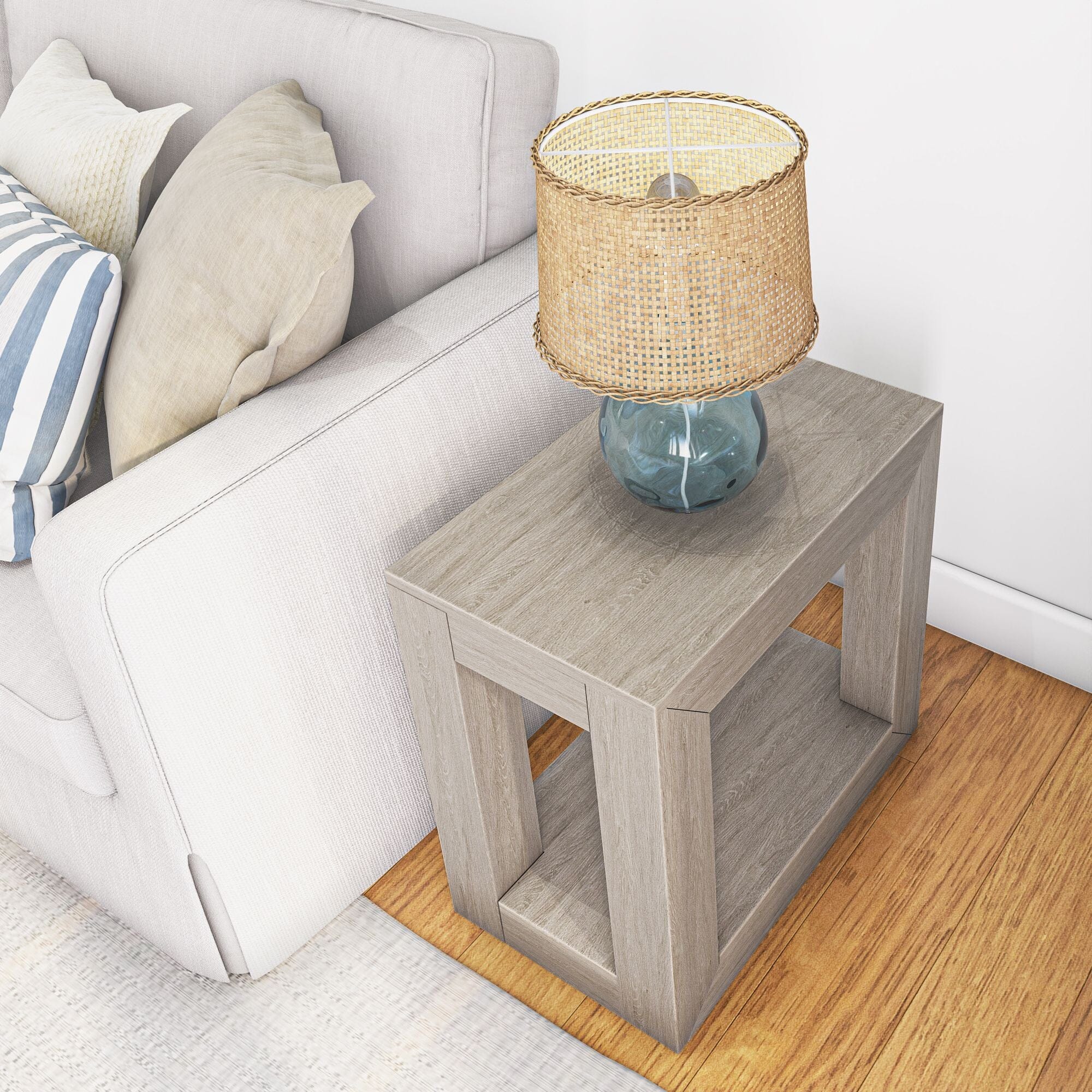 Modern Side Table with Shelf - 24" - Image 15