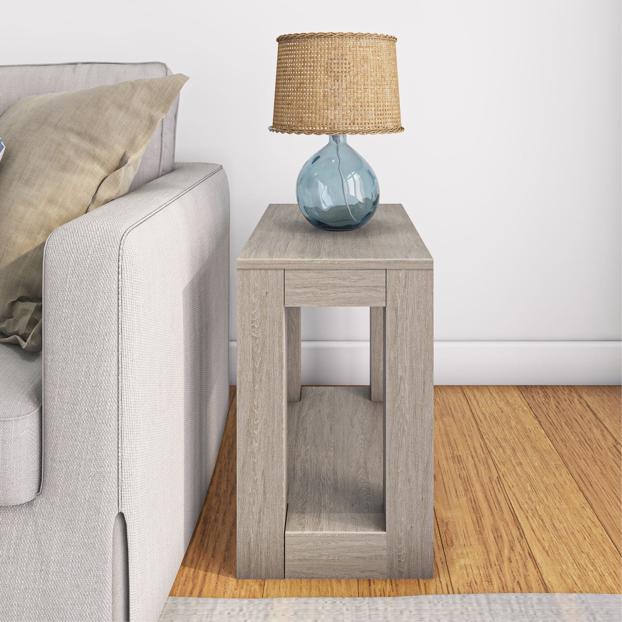 Modern Side Table with Shelf - 24" - Image 6