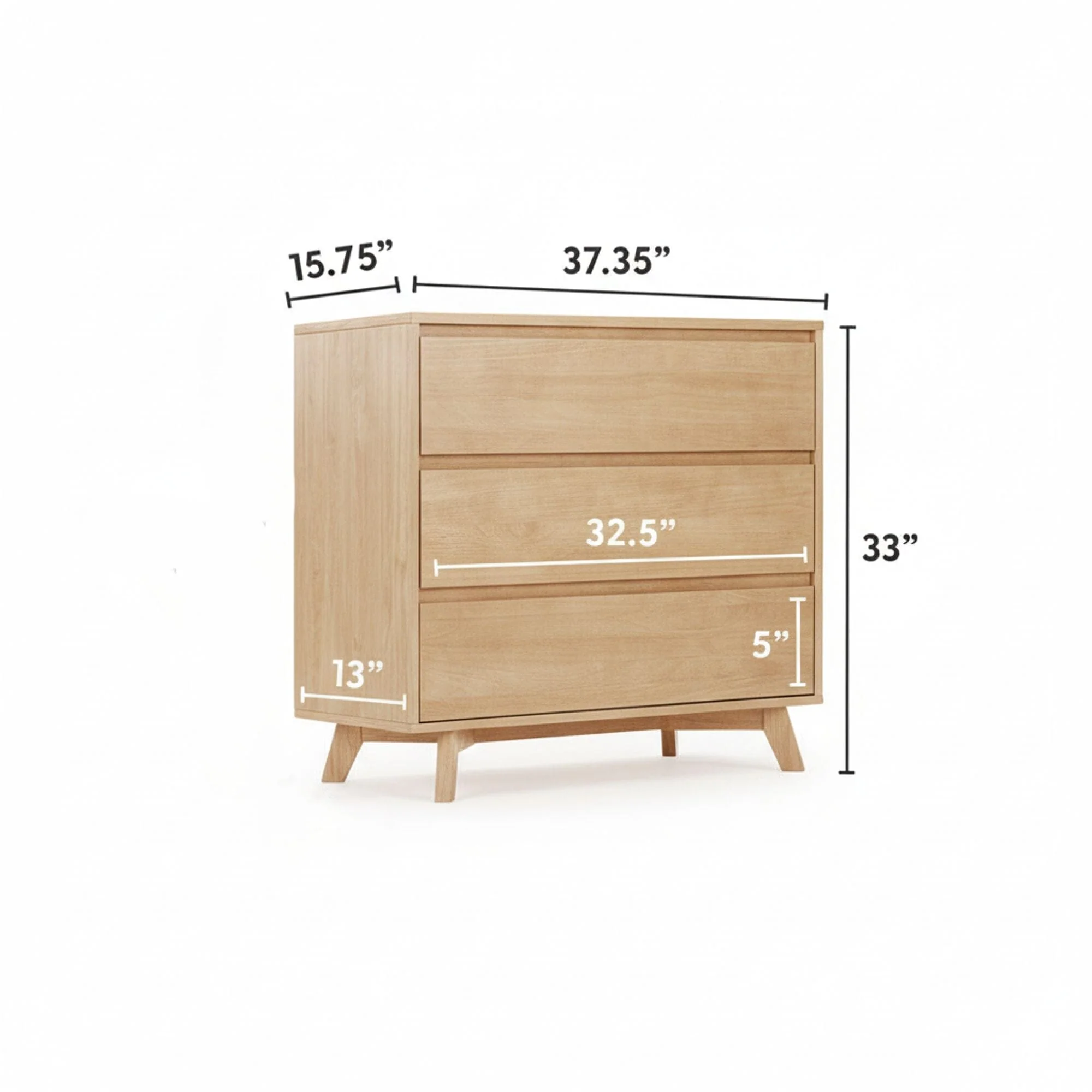Modern 3-Drawer Dresser - Image 20