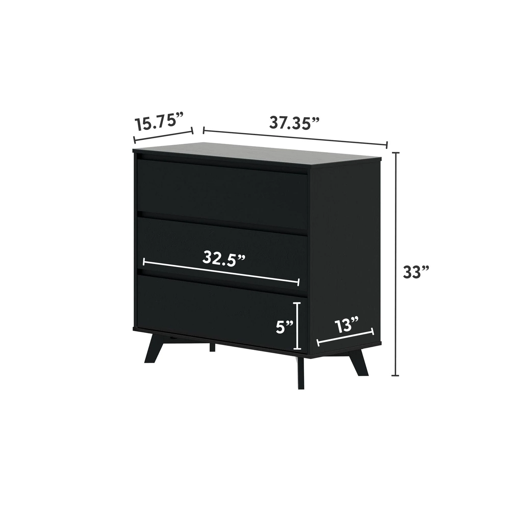 Modern 3-Drawer Dresser - Image 21