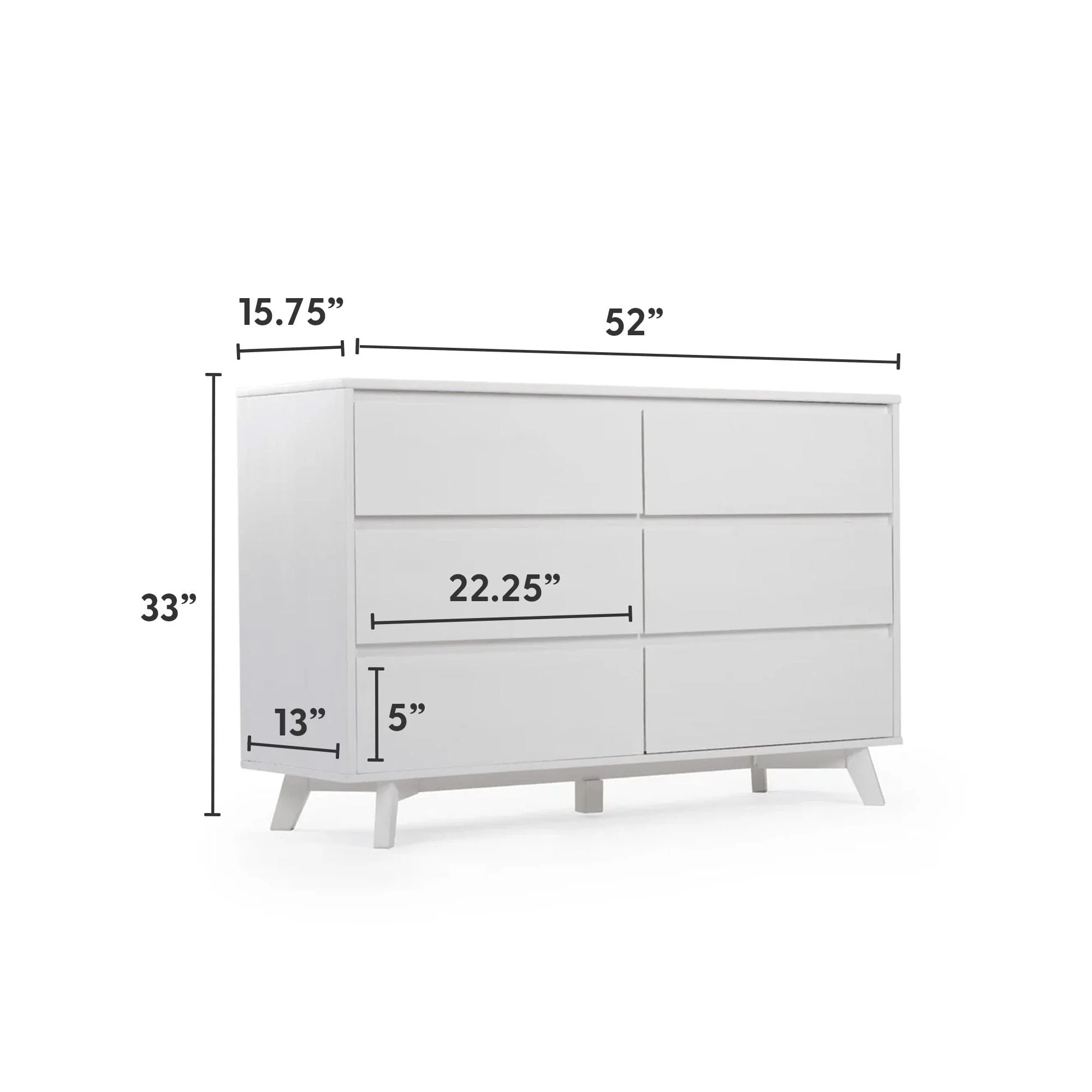 Modern 6-Drawer Dresser - Image 13