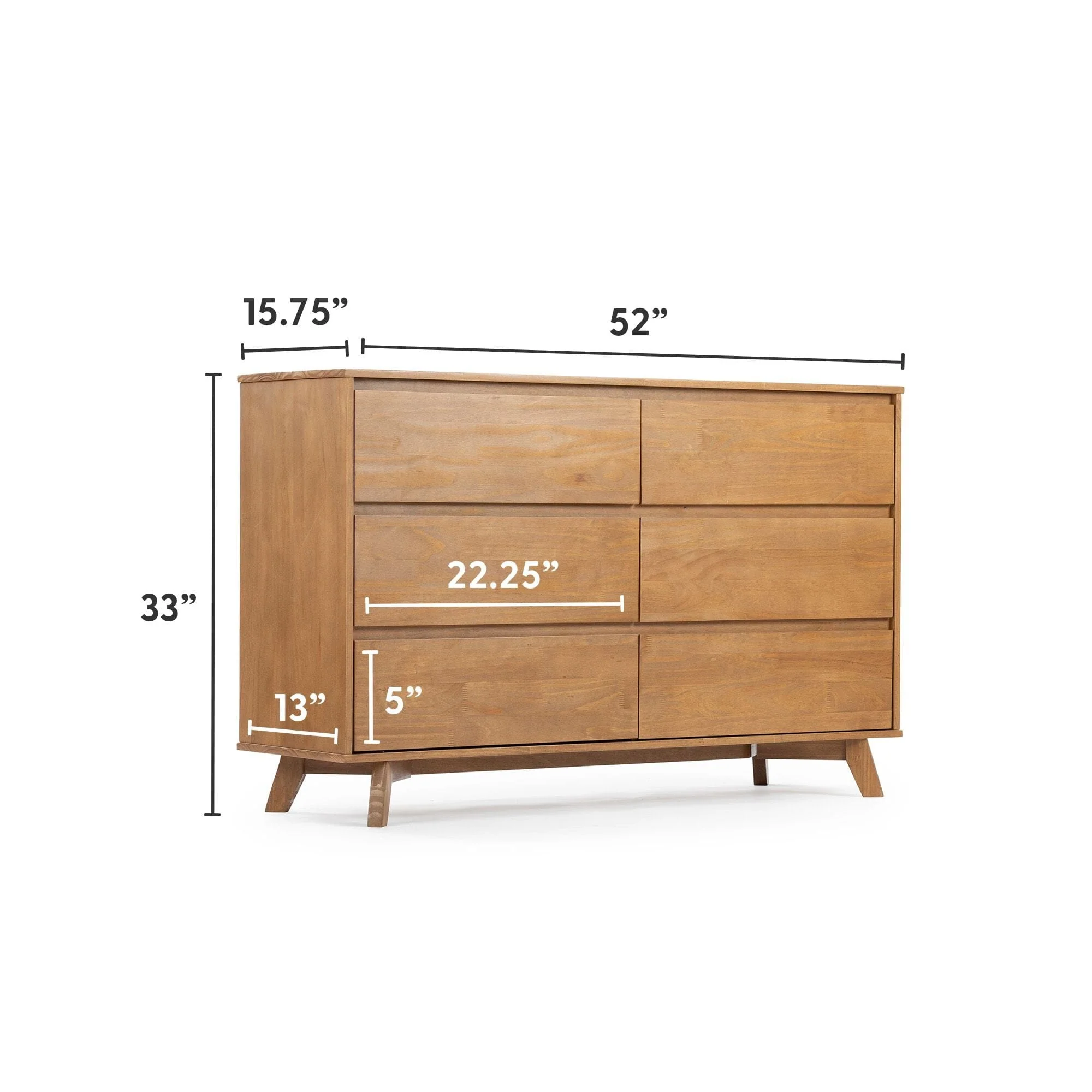 Modern 6-Drawer Dresser - Image 14