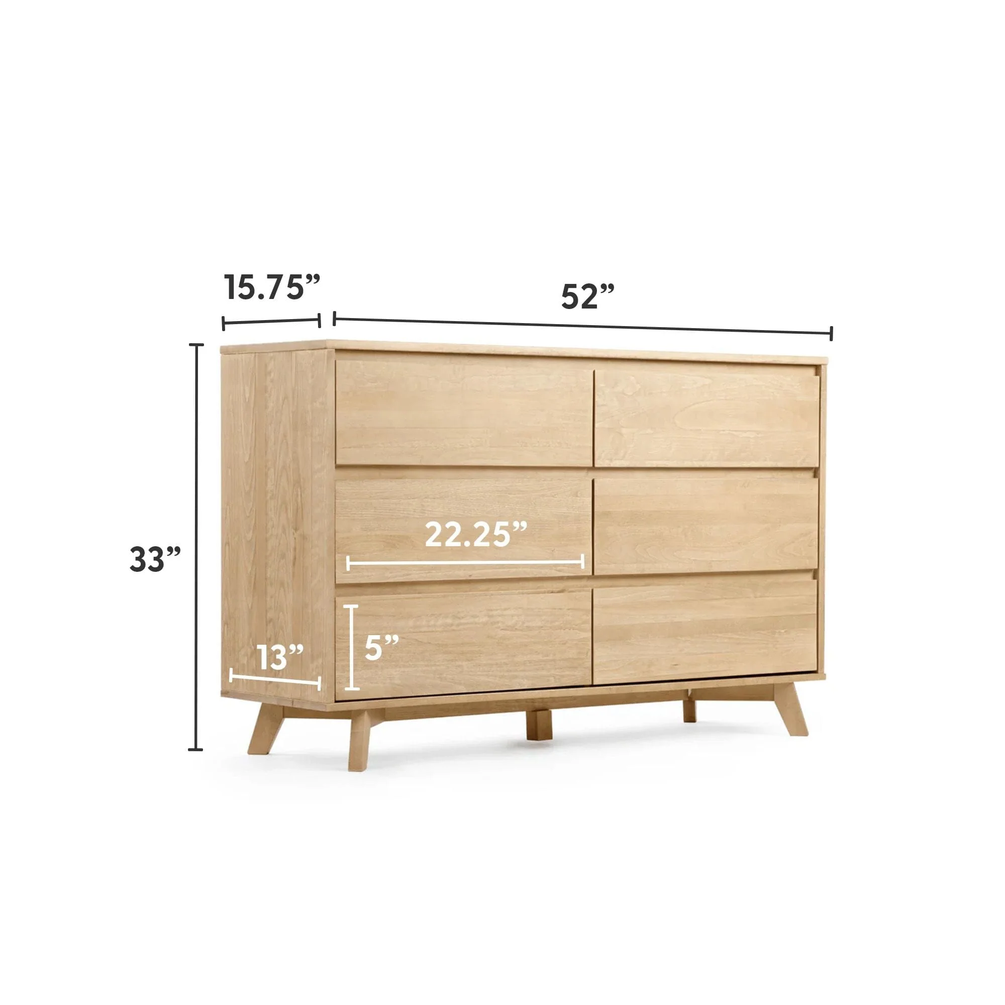 Modern 6-Drawer Dresser - Image 15