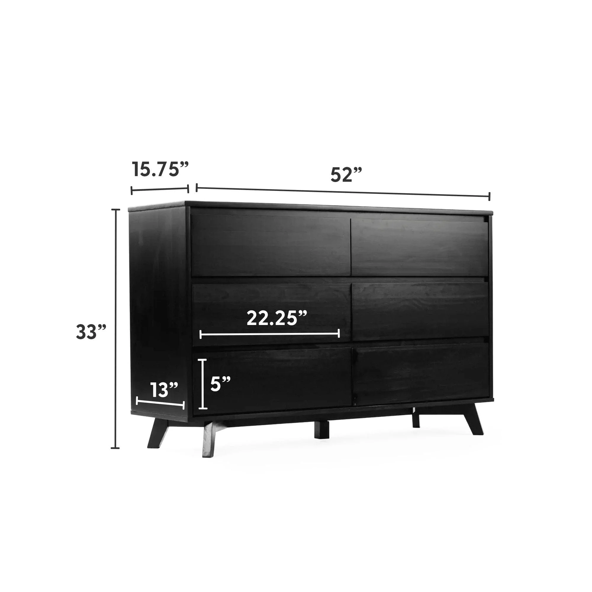 Modern 6-Drawer Dresser - Image 16