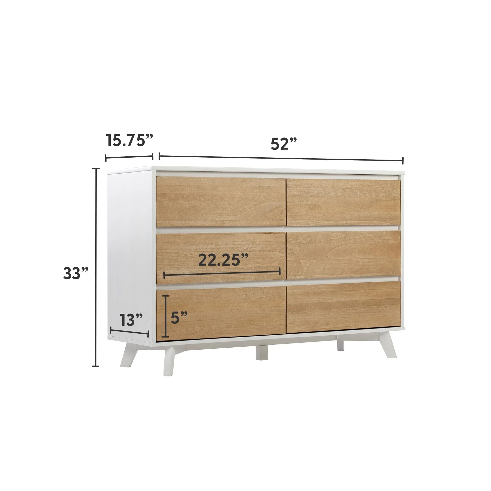 Modern 6-Drawer Dresser - Image 17